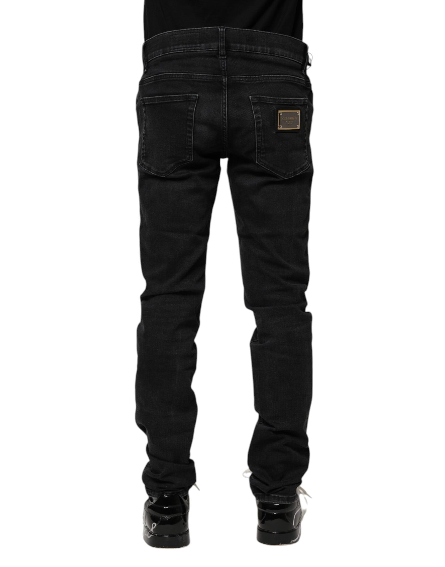 Dolce & Gabbana Schwarze Skinny-Jeans aus Baumwolle für Herren