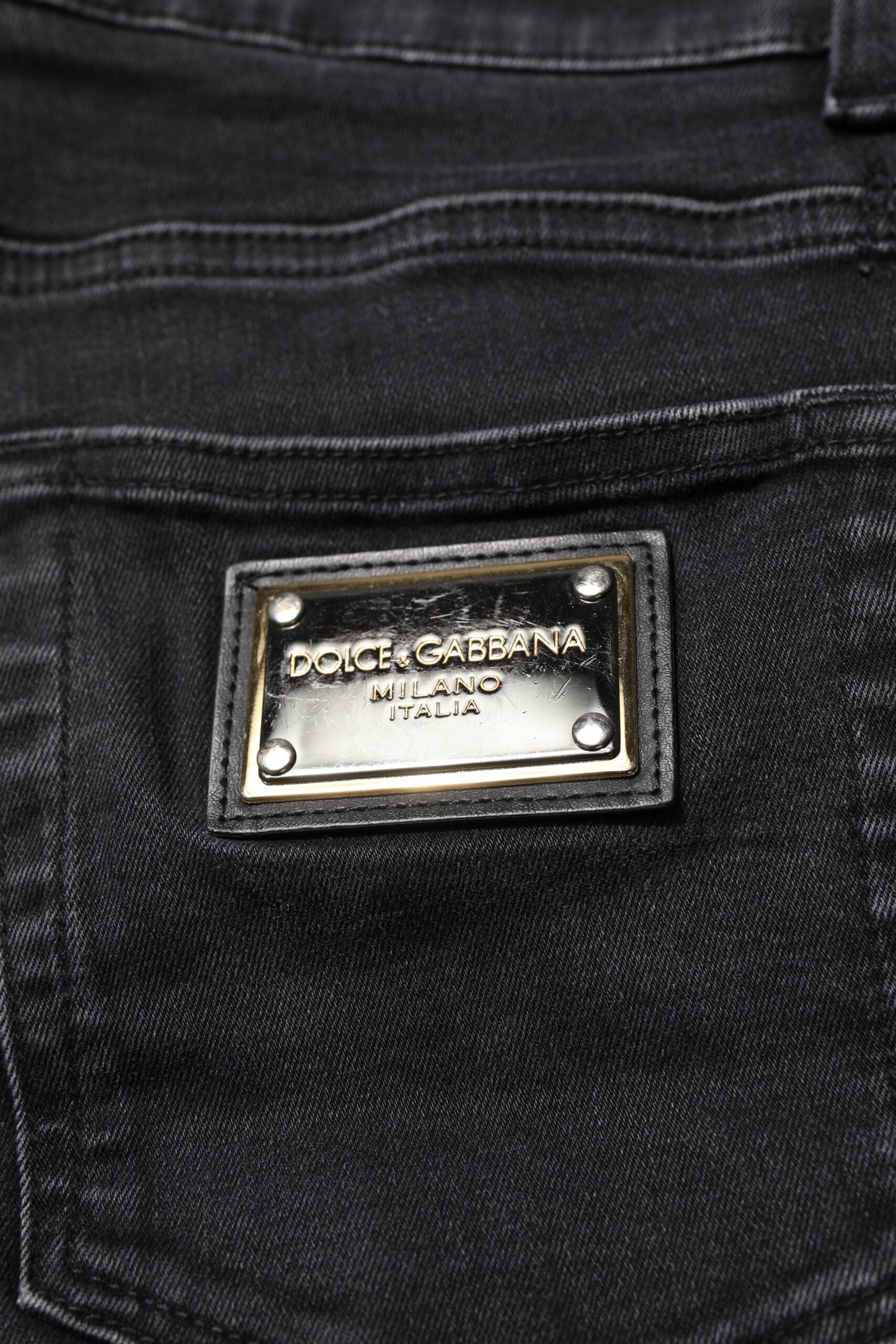 Dolce & Gabbana Schwarze Skinny-Jeans aus Baumwolle für Herren