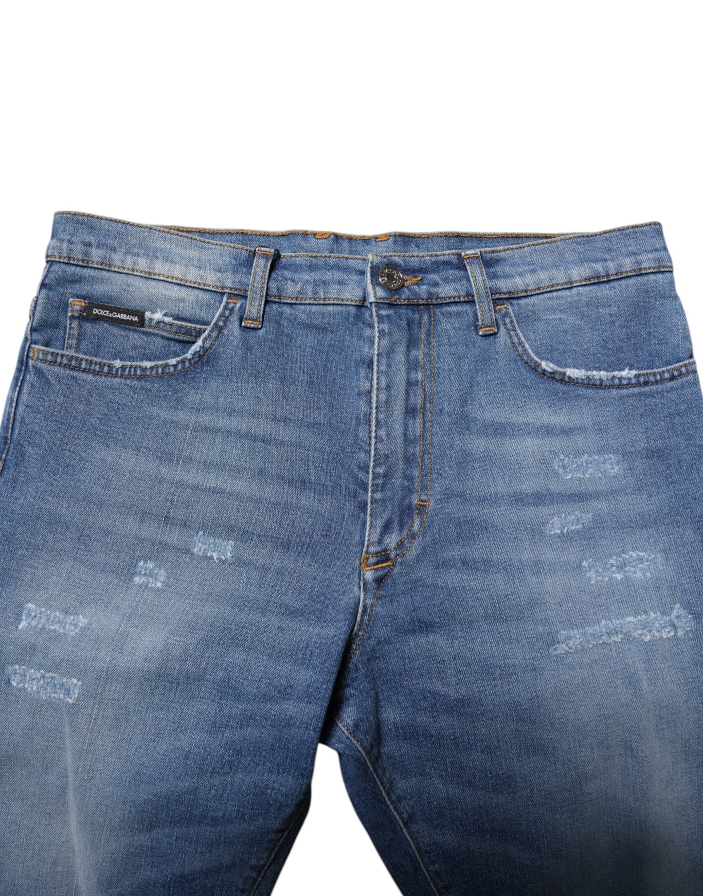 Dolce & Gabbana – Blaue Bermudashorts aus Baumwollstretch für Herren