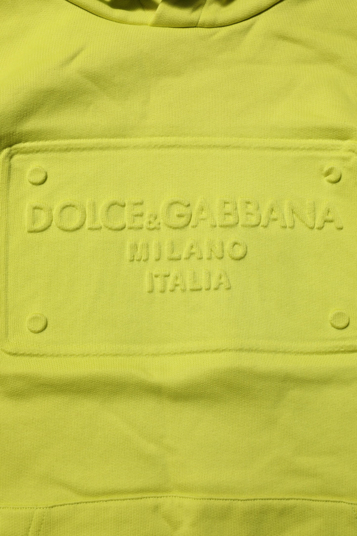Dolce & Gabbana – Grünes Baumwoll-Sweatshirt mit Kapuze und Logo