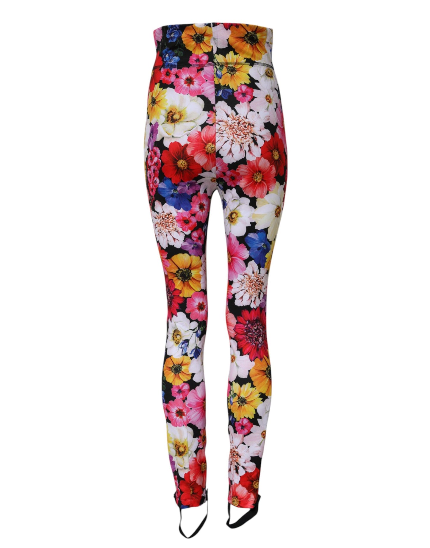 Dolce & Gabbana Leggings mit mehrfarbigem Blumenmuster und hoher Taille