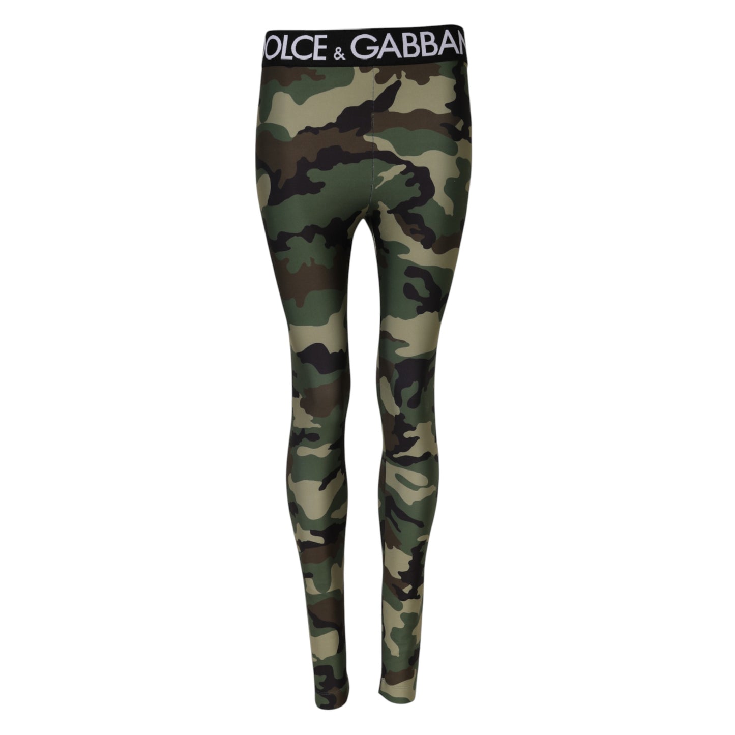 Dolce & Gabbana Leggings mit mehrfarbiger Camouflage-DG-Taille