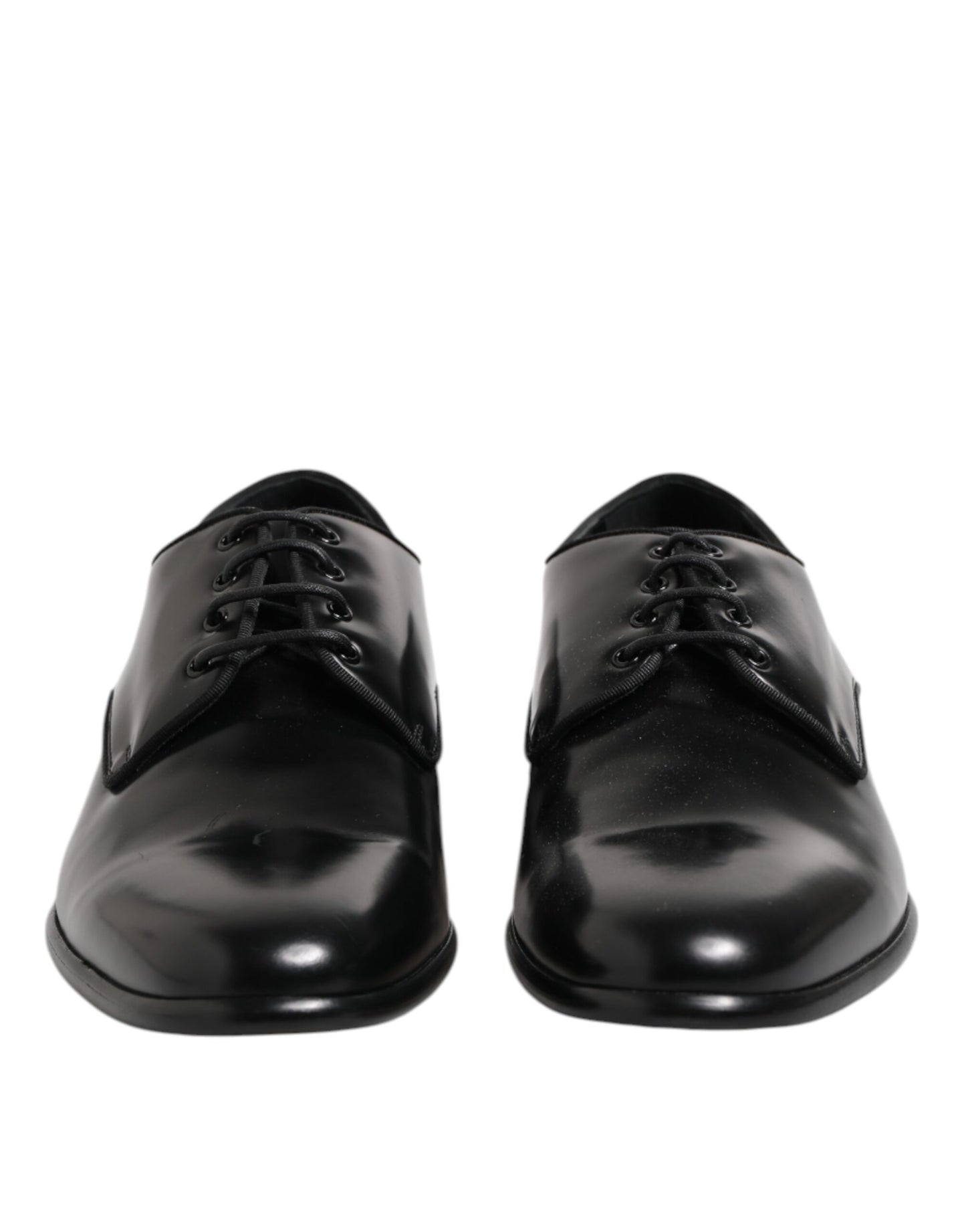 Dolce & Gabbana – Derby-Schnürschuhe aus schwarzem Leder für Herren