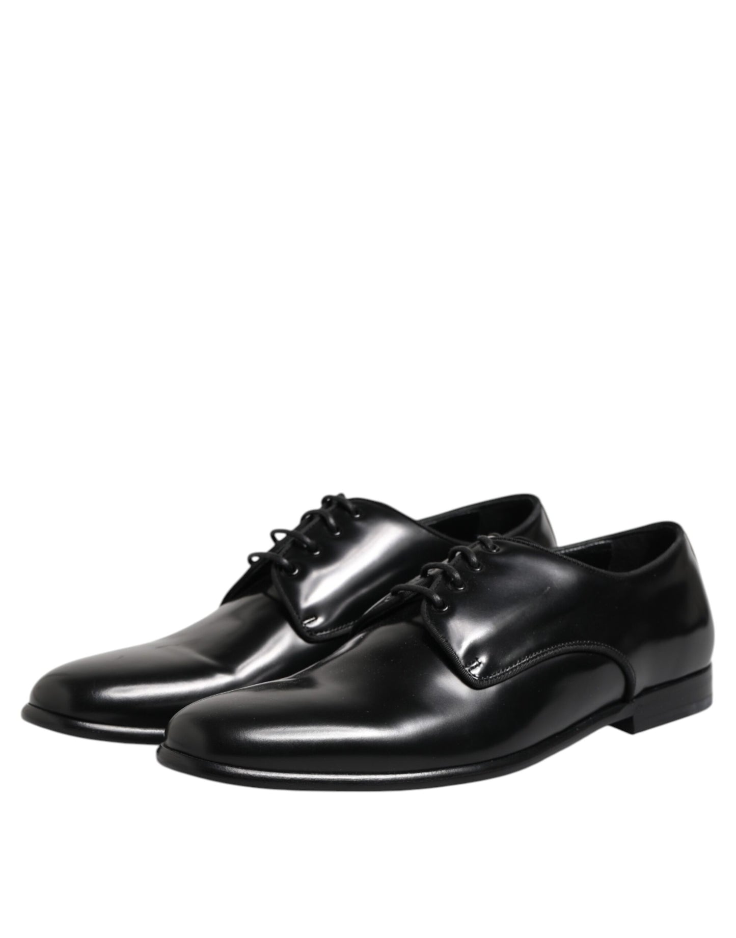 Dolce & Gabbana – Derby-Schnürschuhe aus schwarzem Leder für Herren