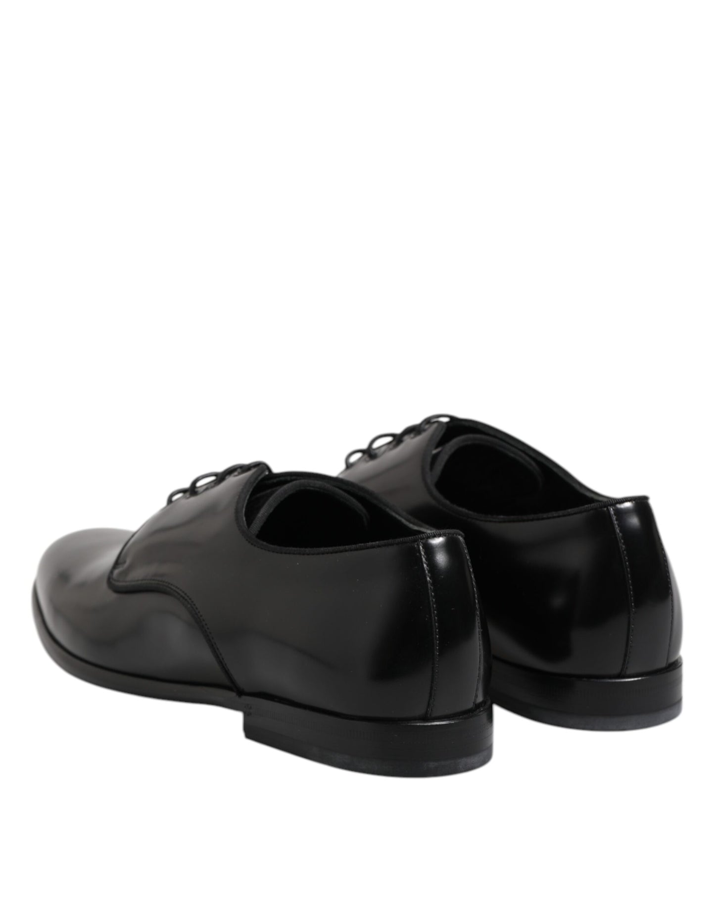 Dolce & Gabbana – Derby-Schnürschuhe aus schwarzem Leder für Herren