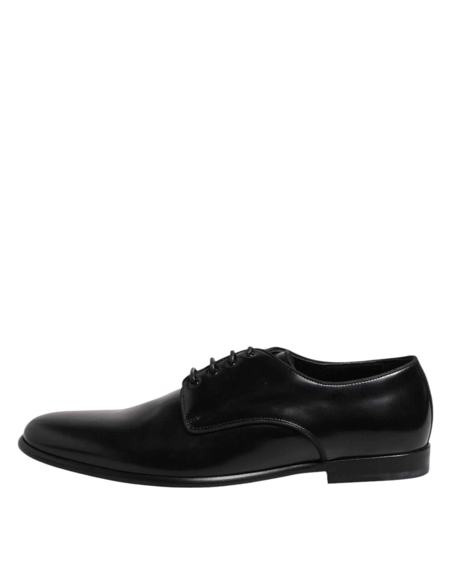 Dolce & Gabbana – Derby-Schnürschuhe aus schwarzem Leder für Herren