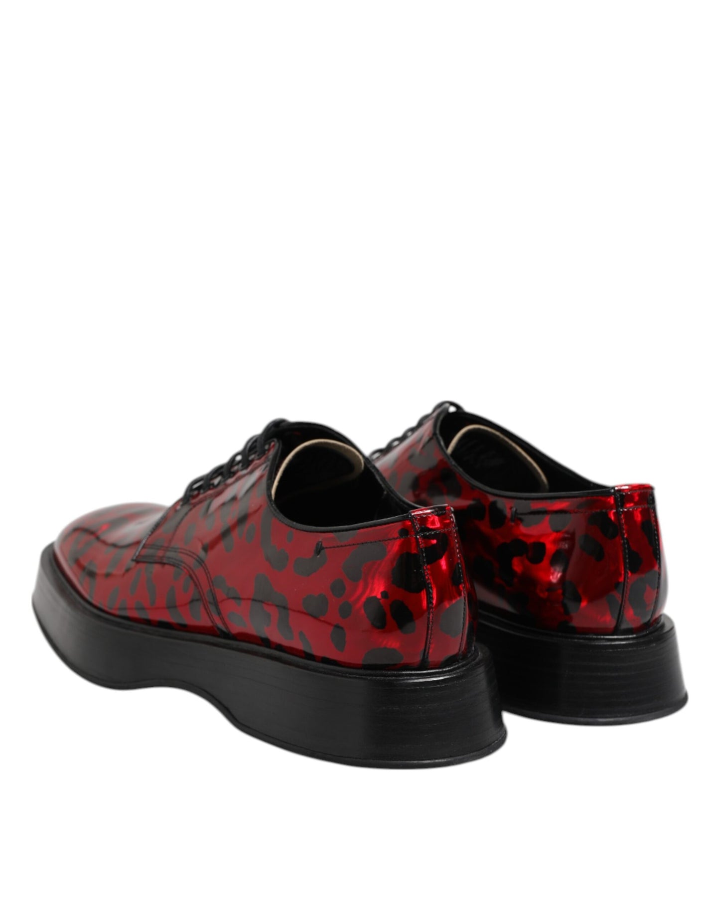 Dolce & Gabbana – Derby-Schuhe für formelle Herren mit rotem Leopardenmuster
