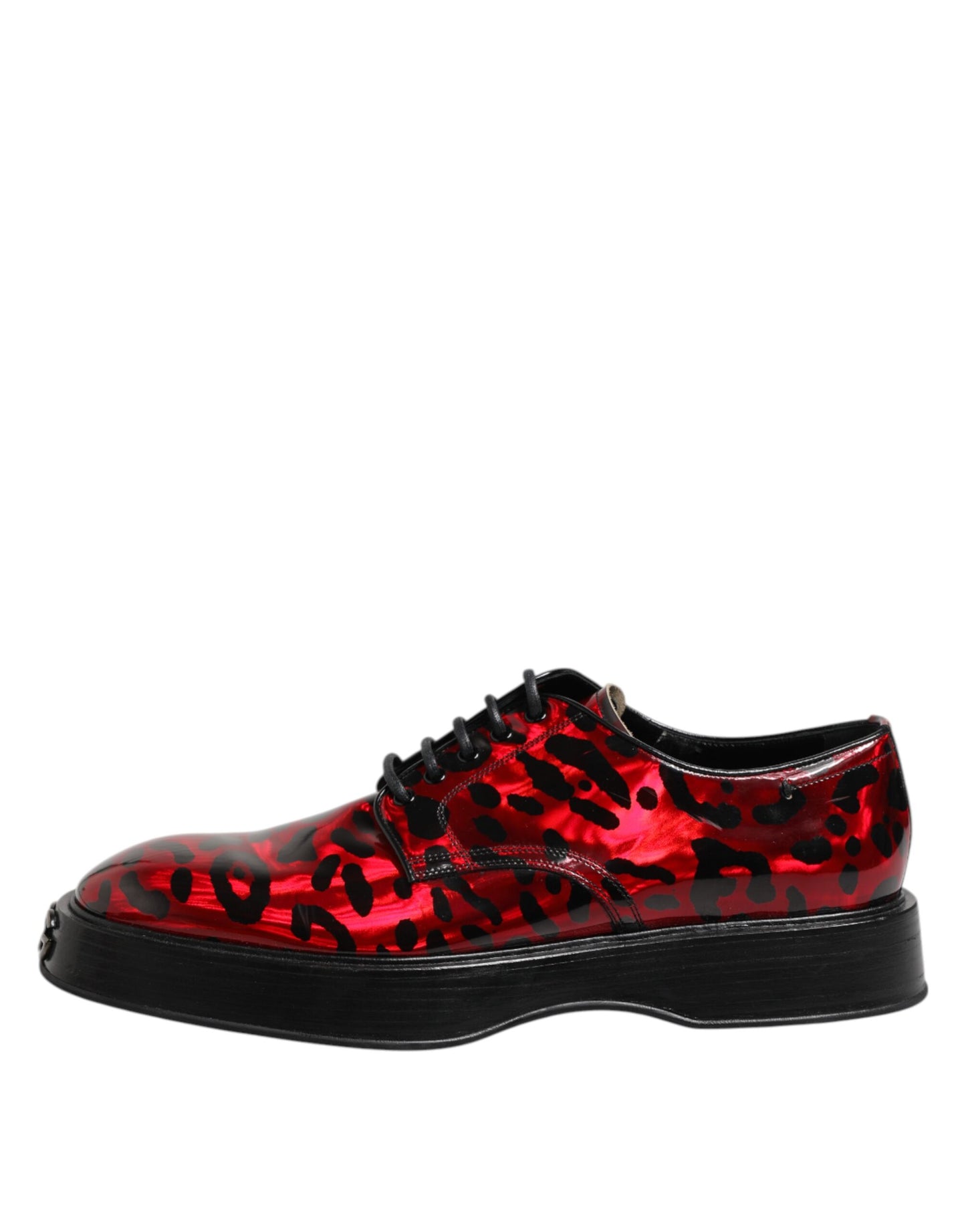 Dolce & Gabbana – Derby-Schuhe für formelle Herren mit rotem Leopardenmuster