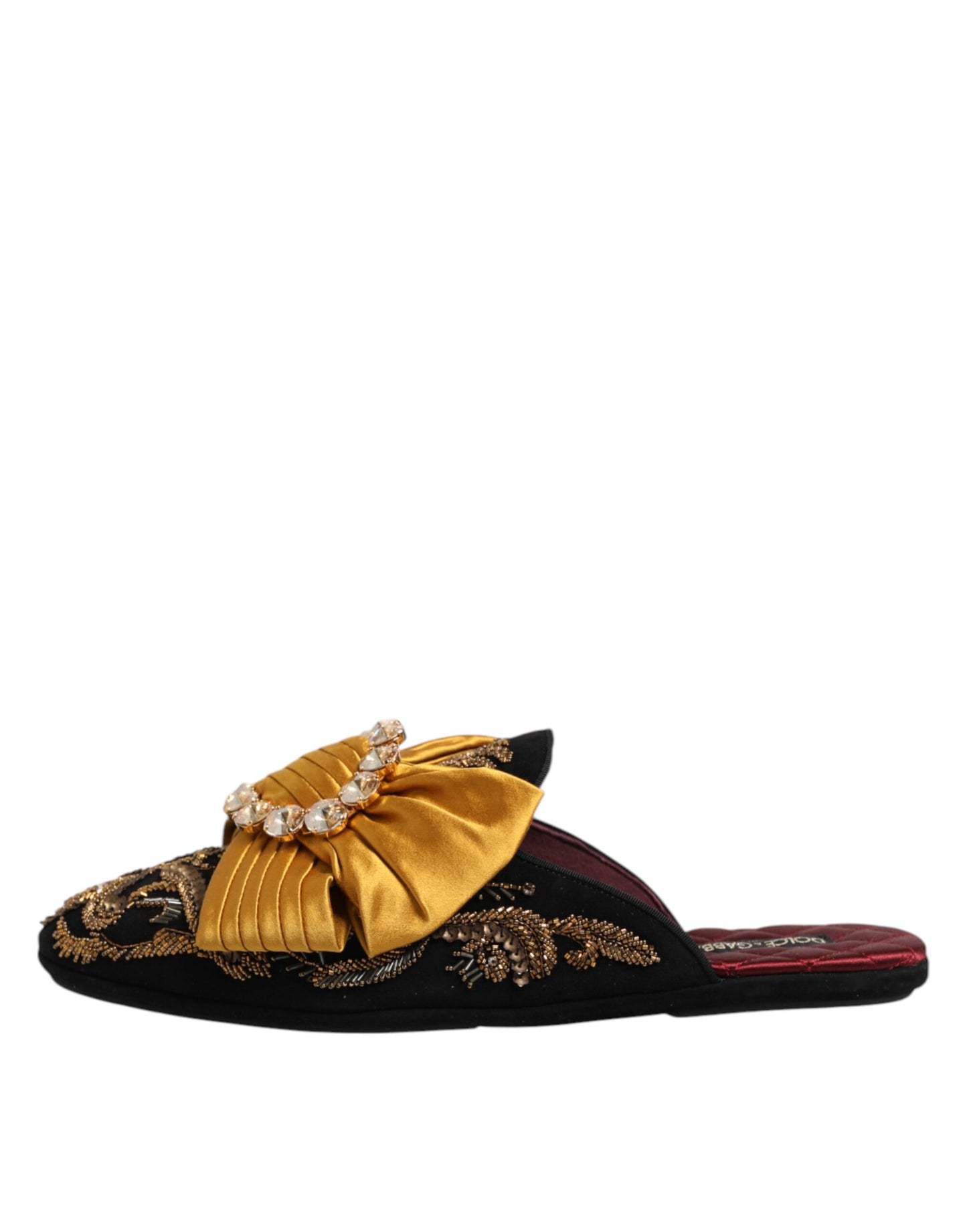 Dolce & Gabbana – Flache Sandalen mit mehrfarbiger Verzierung