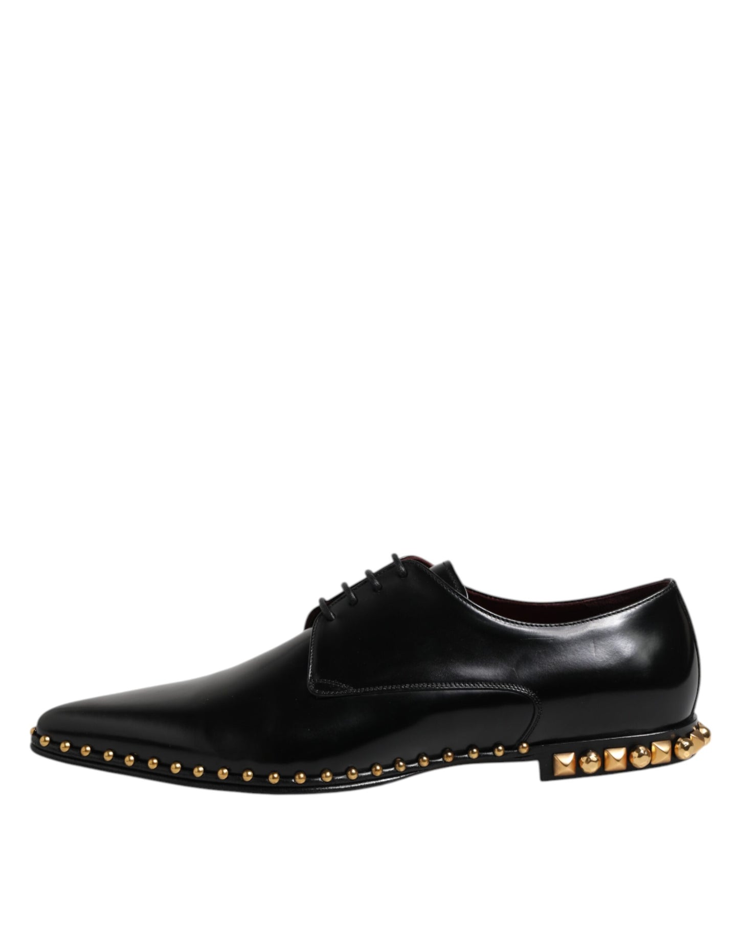 Dolce & Gabbana – Derby-Schuhe aus schwarzem Leder mit Nieten