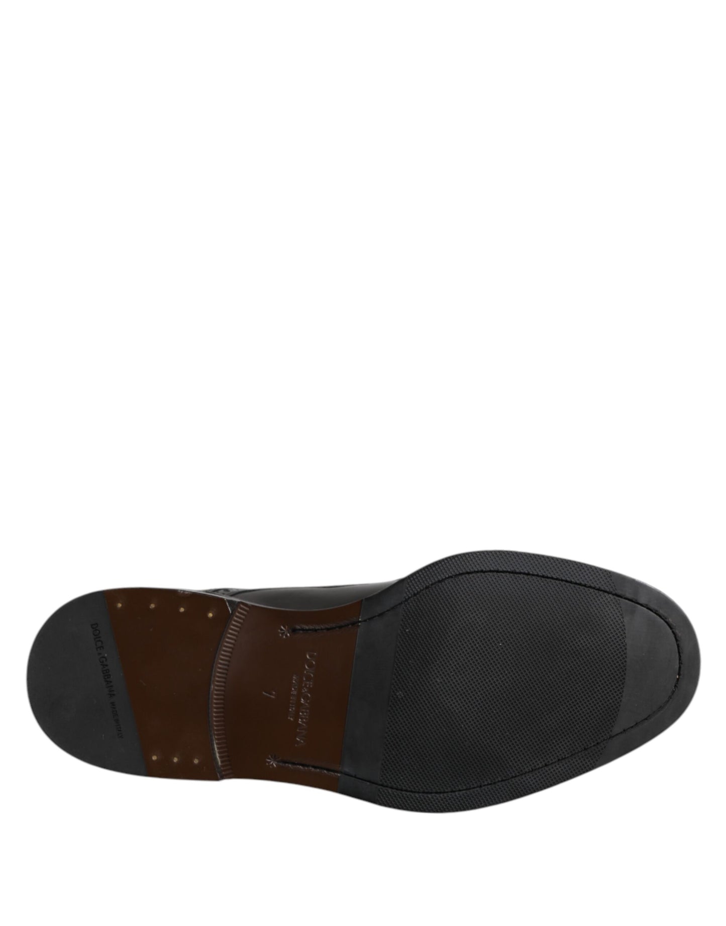 Dolce & Gabbana – Formelle Derby-Schuhe aus schwarzem Leder mit Flügelkappe