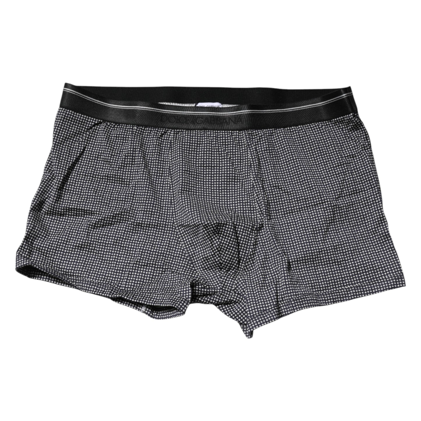 Dolce & Gabbana – Grau bedruckte Boxershorts aus Baumwolle