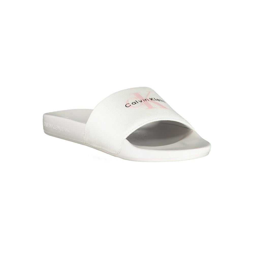 Calvin Klein Weiße Polyester-Damensandalen