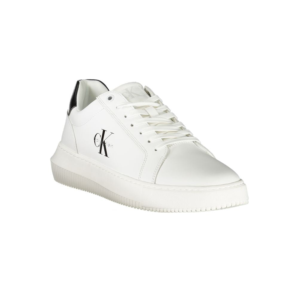 Calvin Klein Herren-Sneaker aus weißem Leder