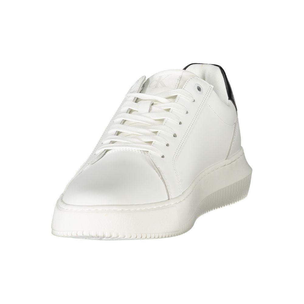 Calvin Klein Herren-Sneaker aus weißem Leder