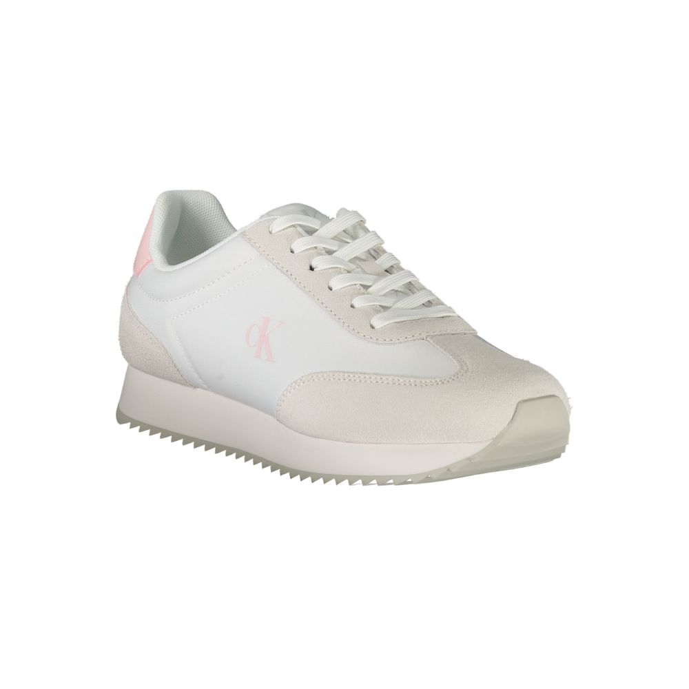 Calvin Klein Damen Sneaker aus weißem Leder
