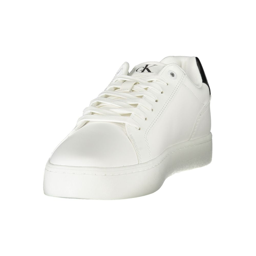 Calvin Klein Herren-Sneaker aus weißem Leder