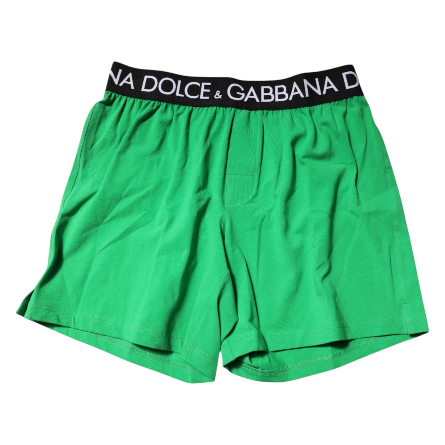 Dolce & Gabbana – Grüne Boxershorts aus Baumwolle in regulärer Passform