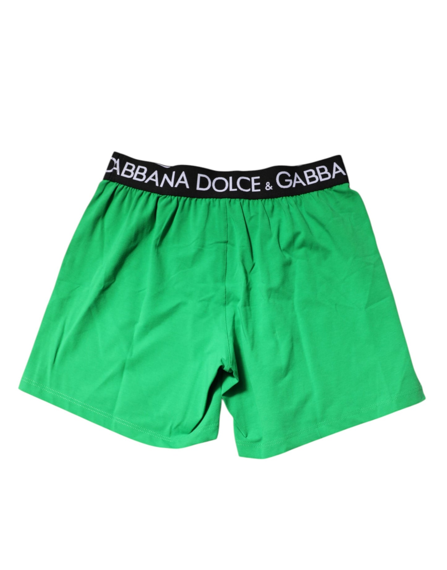 Dolce & Gabbana – Grüne Boxershorts aus Baumwolle in regulärer Passform
