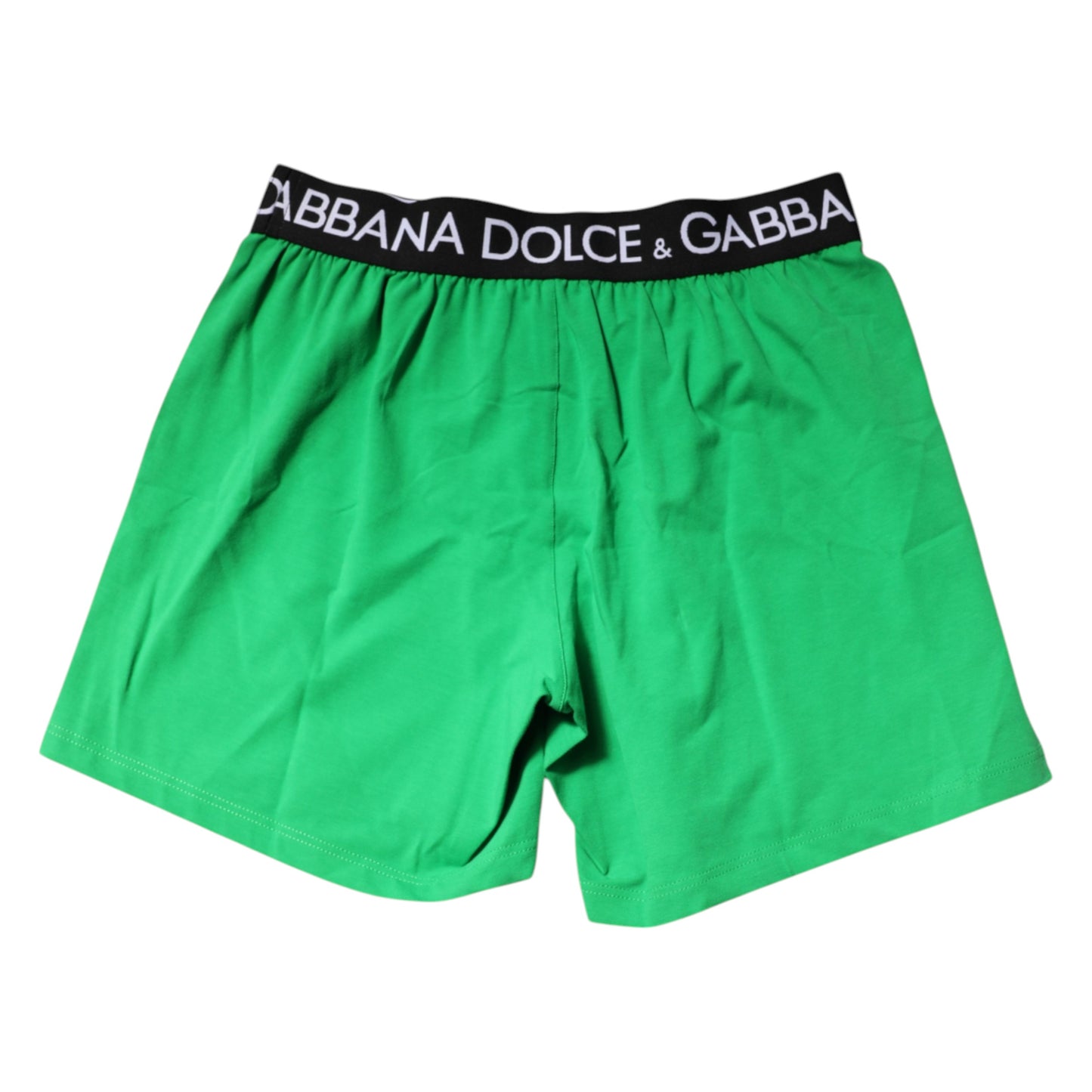 Dolce & Gabbana – Grüne Boxershorts aus Baumwolle in regulärer Passform