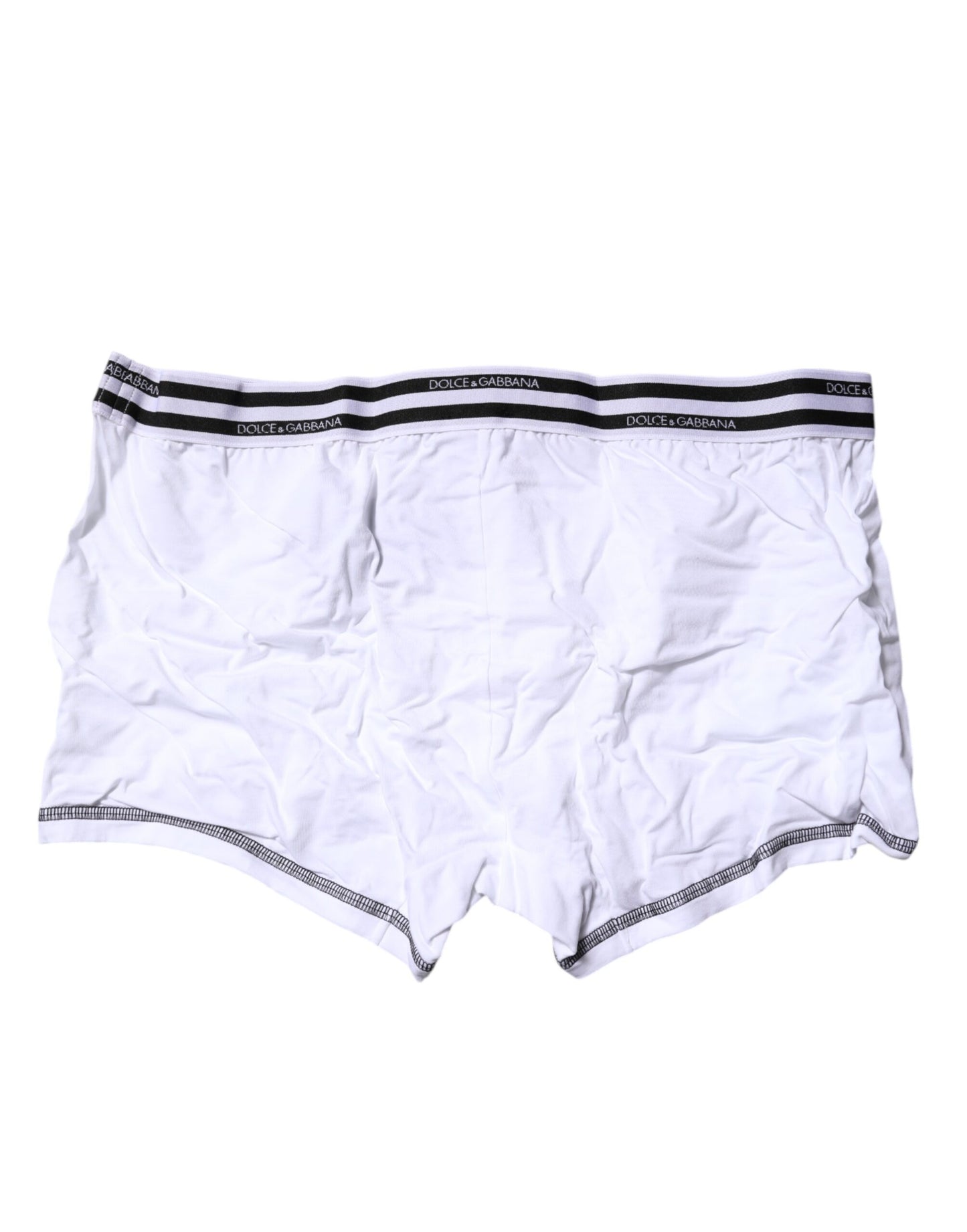 Dolce & Gabbana – Boxershorts aus weißem Baumwollstretch in normaler Passform