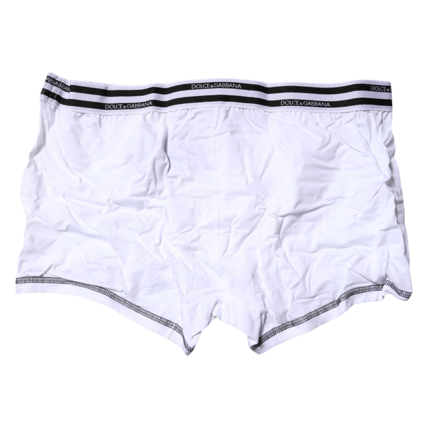 Dolce & Gabbana – Boxershorts aus weißem Baumwollstretch in normaler Passform
