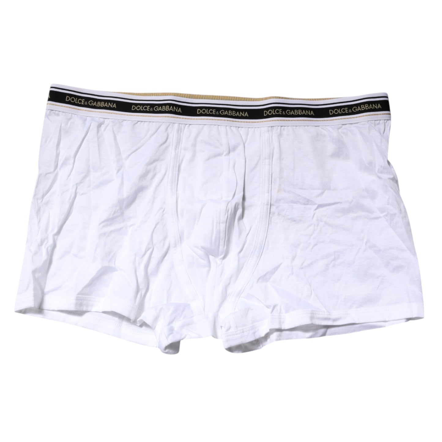 Dolce & Gabbana – Boxershorts aus weißem Baumwollstretch in normaler Passform