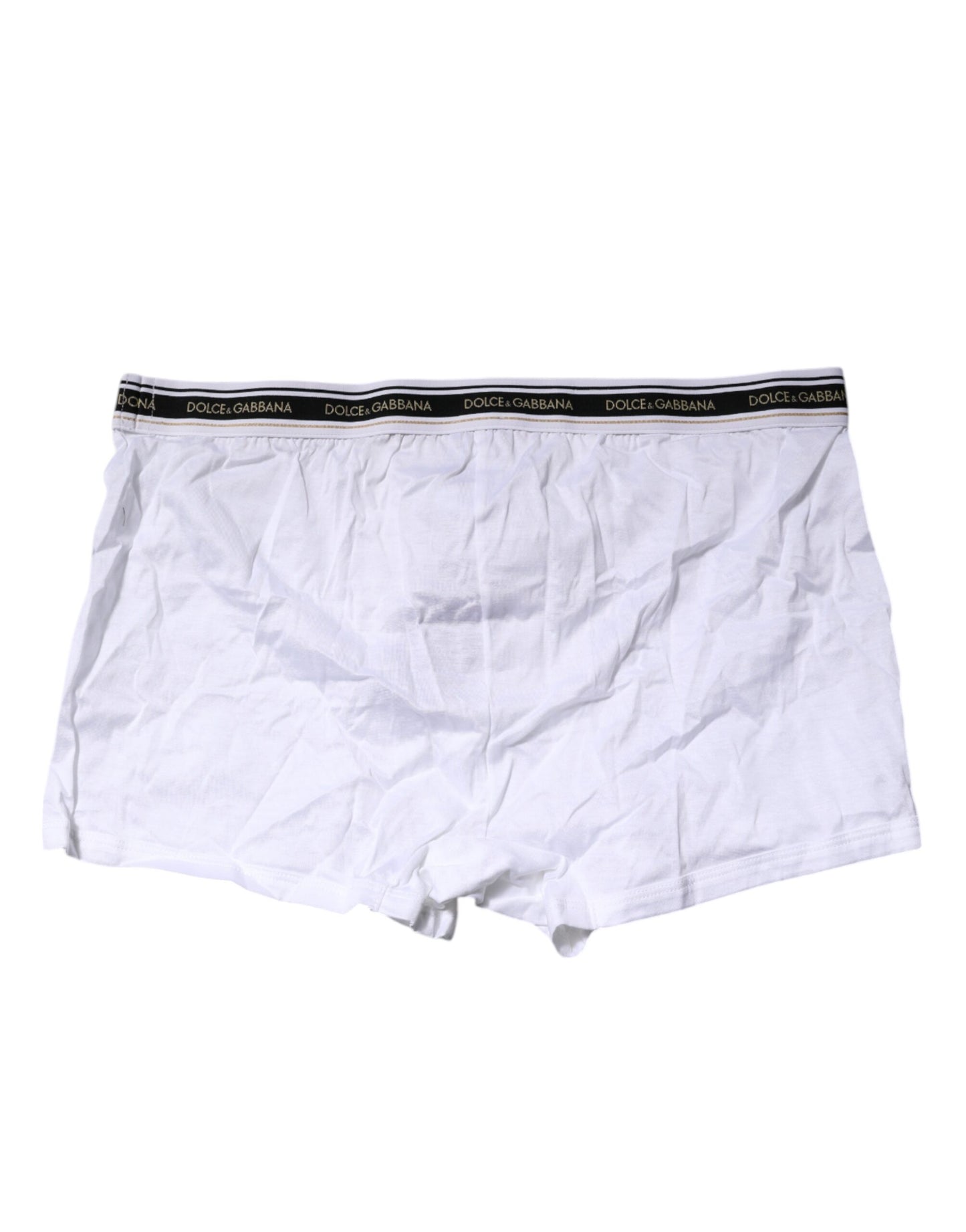 Dolce & Gabbana – Boxershorts aus weißem Baumwollstretch in normaler Passform