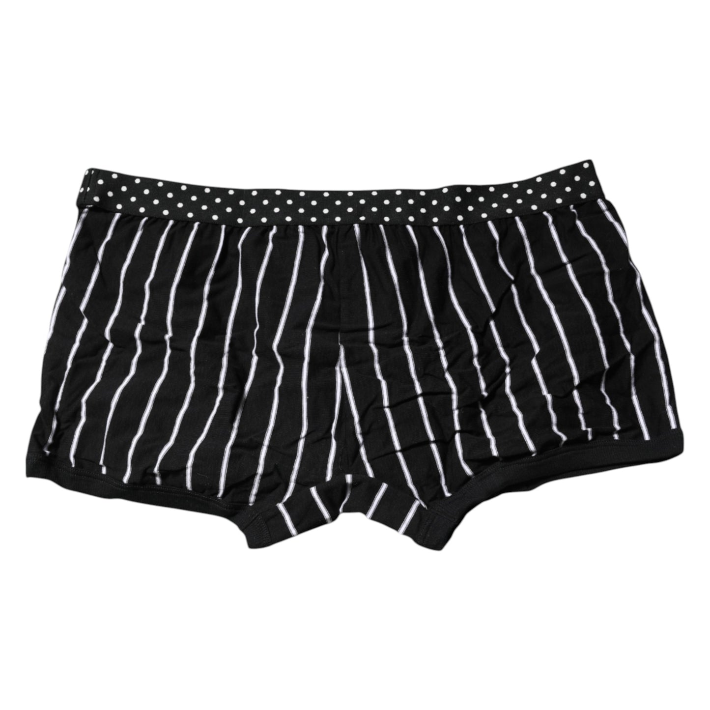 Dolce & Gabbana – Schwarz-weiß gestreifte Boxershorts in normaler Passform