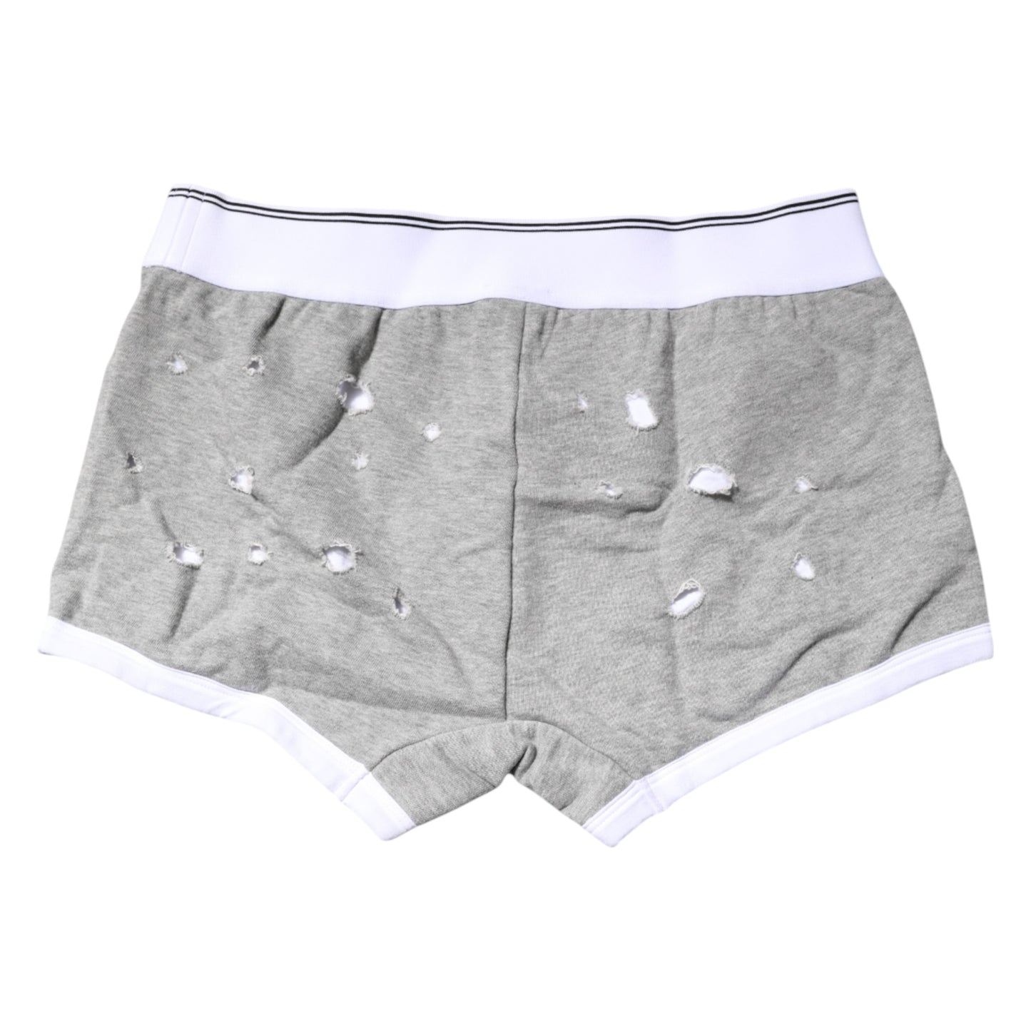 Dolce & Gabbana – Graue Boxershorts aus Baumwollstretch in regulärer Passform