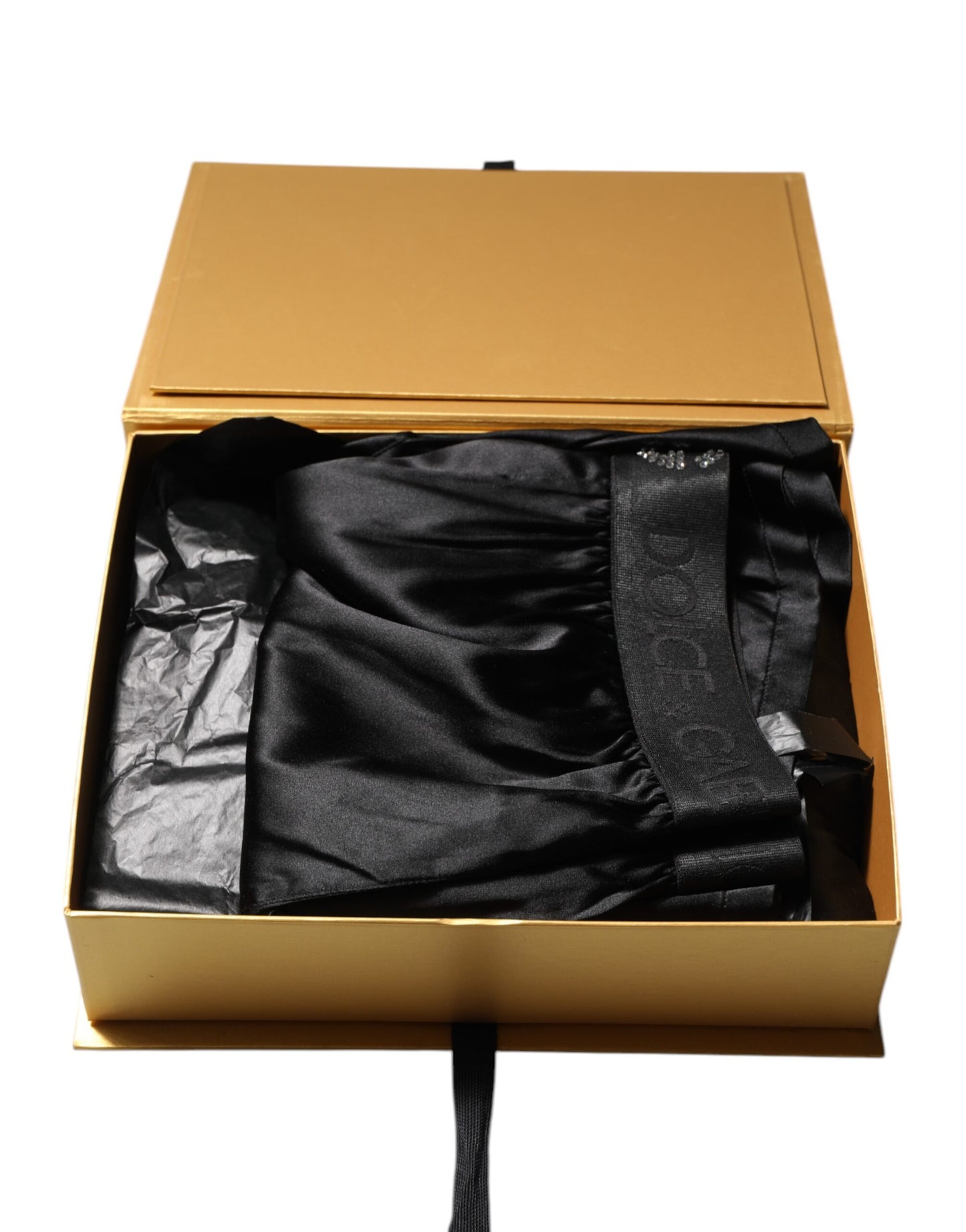 Dolce & Gabbana – Schwarze Boxershorts mit Logo an der Taille und normaler Passform