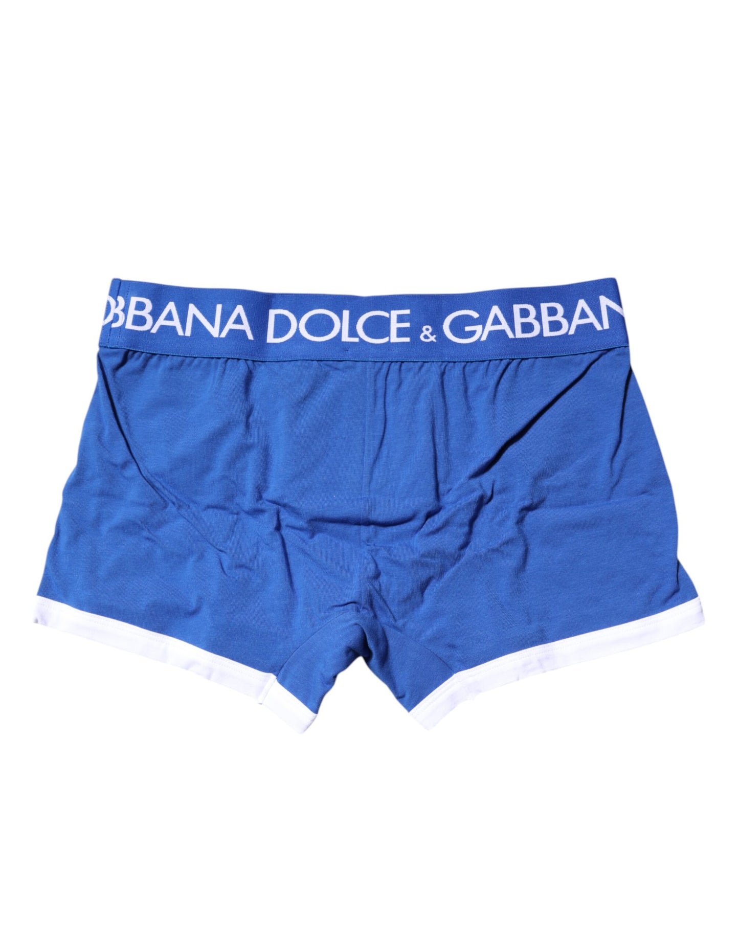 Dolce & Gabbana – Boxershorts mit Logo in normaler Taille, Blau