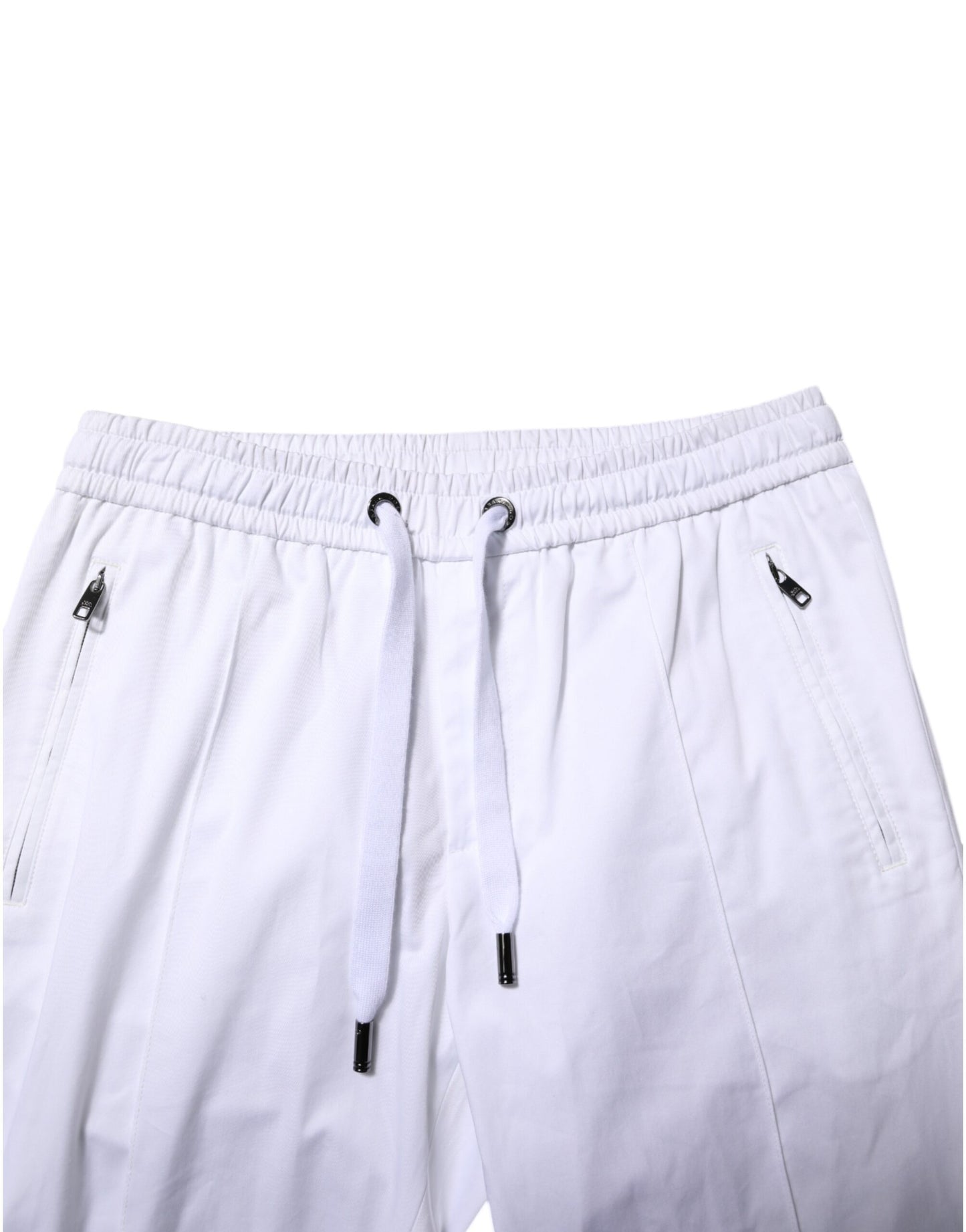 Dolce & Gabbana Weiße Jogginghose aus Baumwollstretch mit Logo für Herren