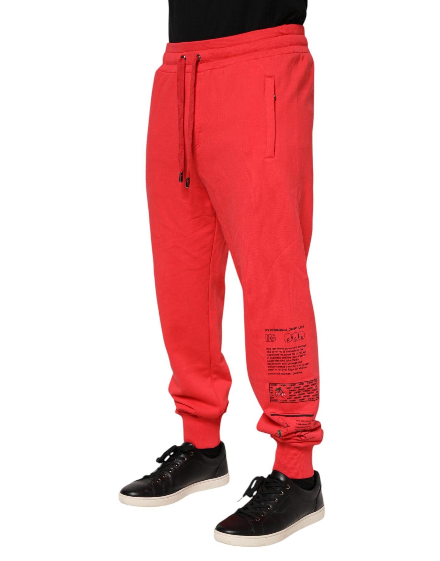 Dolce & Gabbana Rote Jogginghose aus Baumwolle für Herren
