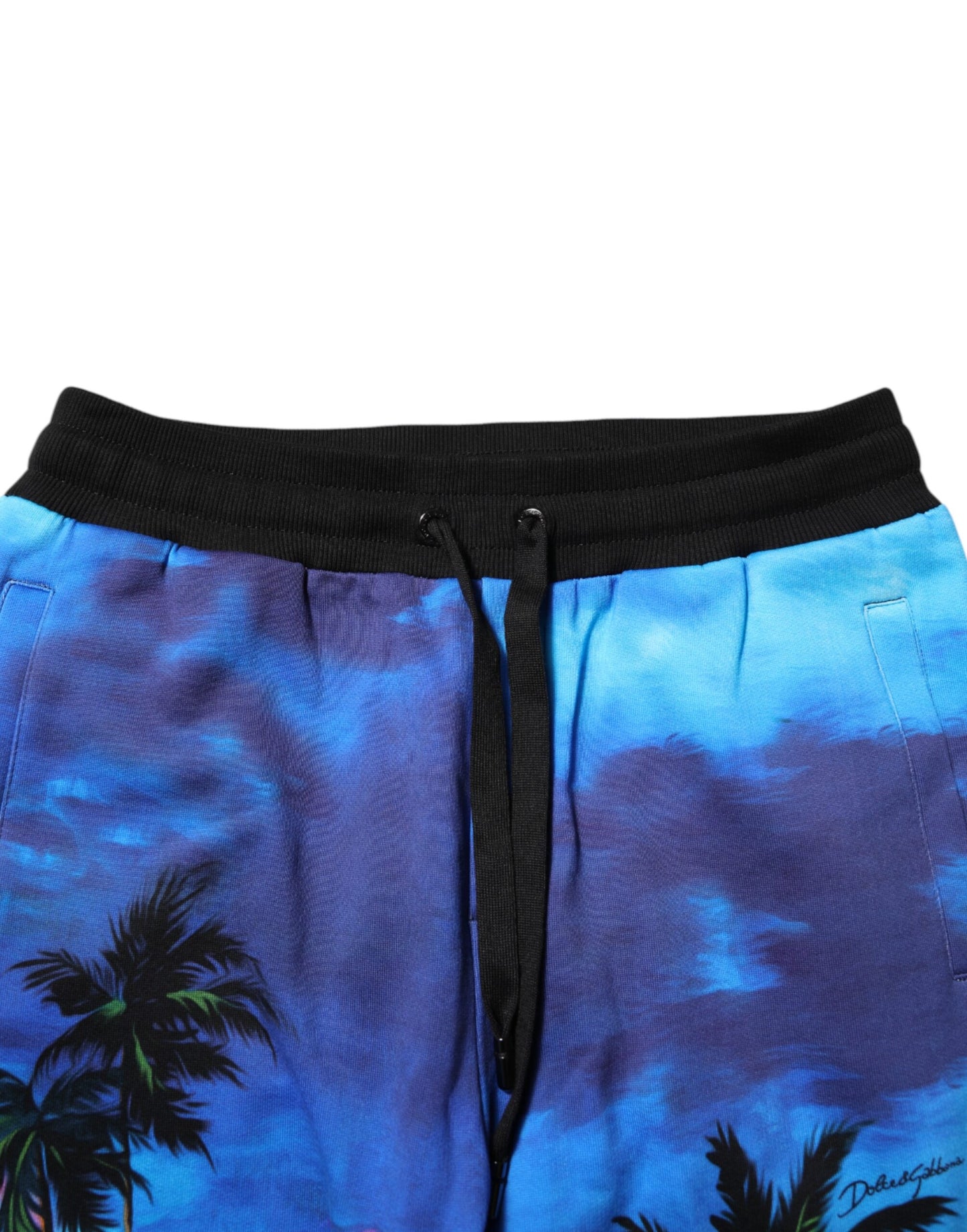 Dolce & Gabbana – Blaue Jogginghose mit Hawaii-Print