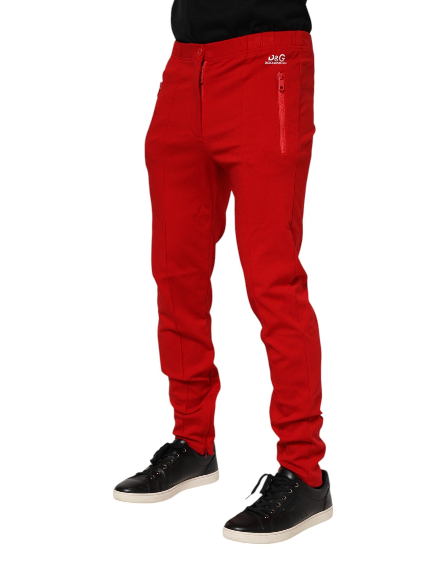 Dolce & Gabbana – Jogginghose mit Logo in Rot aus Viskose für Herren