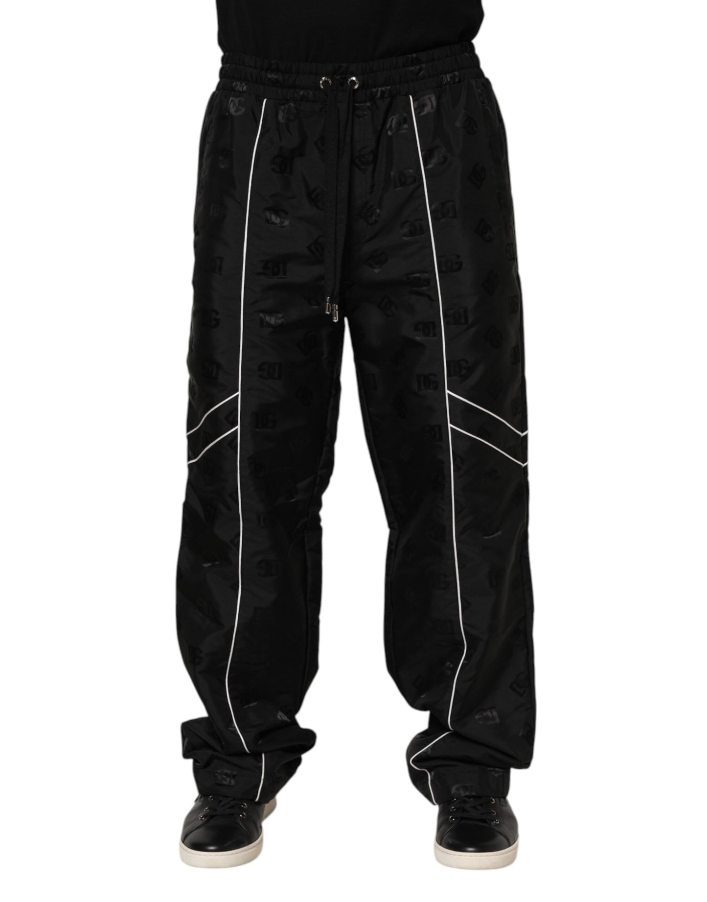 Dolce & Gabbana – Schwarze Jogginghose aus Baumwolle mit geradem Schnitt