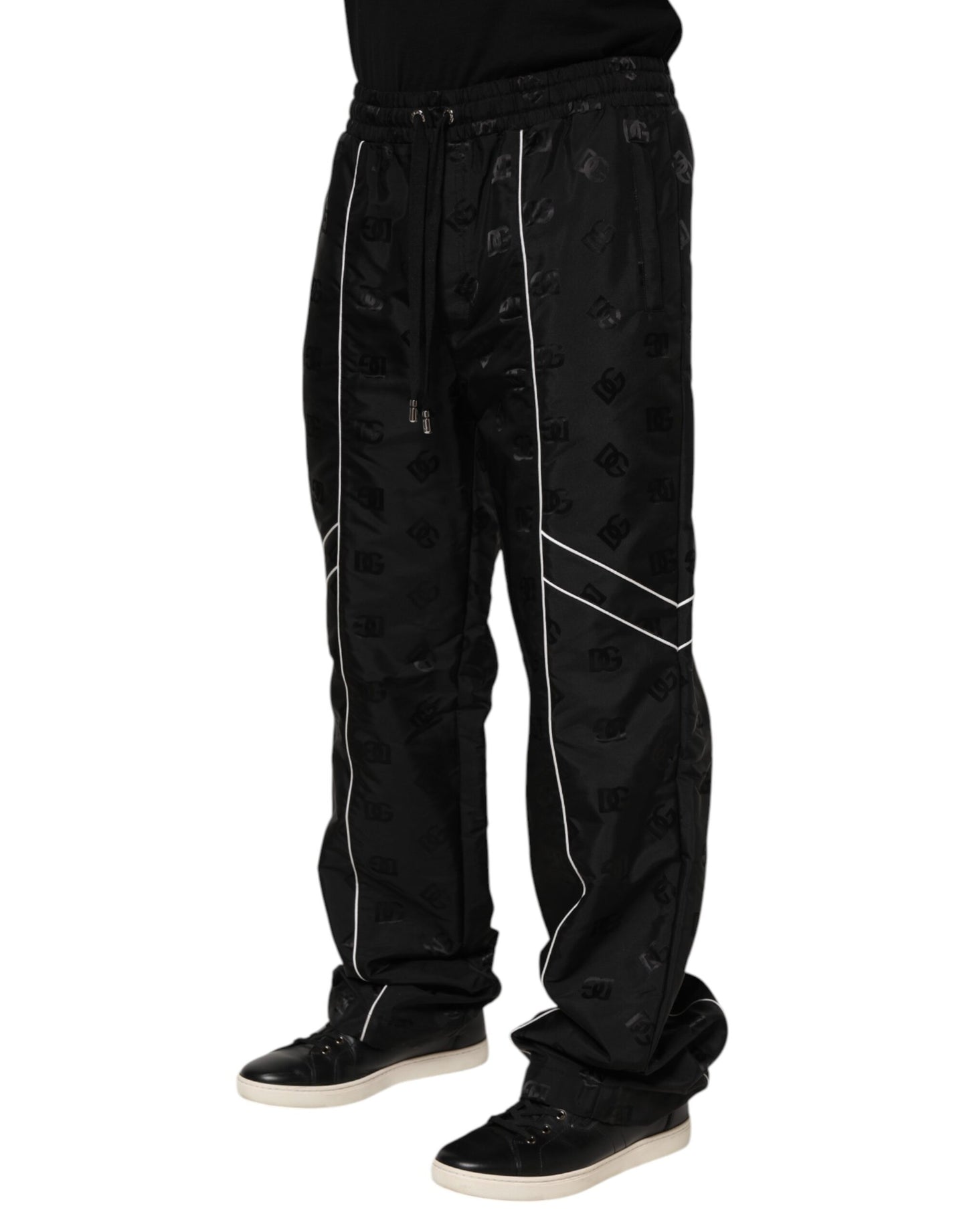 Dolce & Gabbana – Schwarze Jogginghose aus Baumwolle mit geradem Schnitt