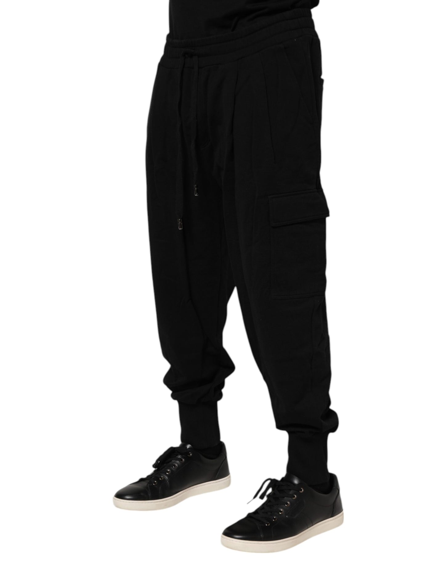 Dolce & Gabbana – Schwarze Jogginghose aus Baumwolle mit Logo