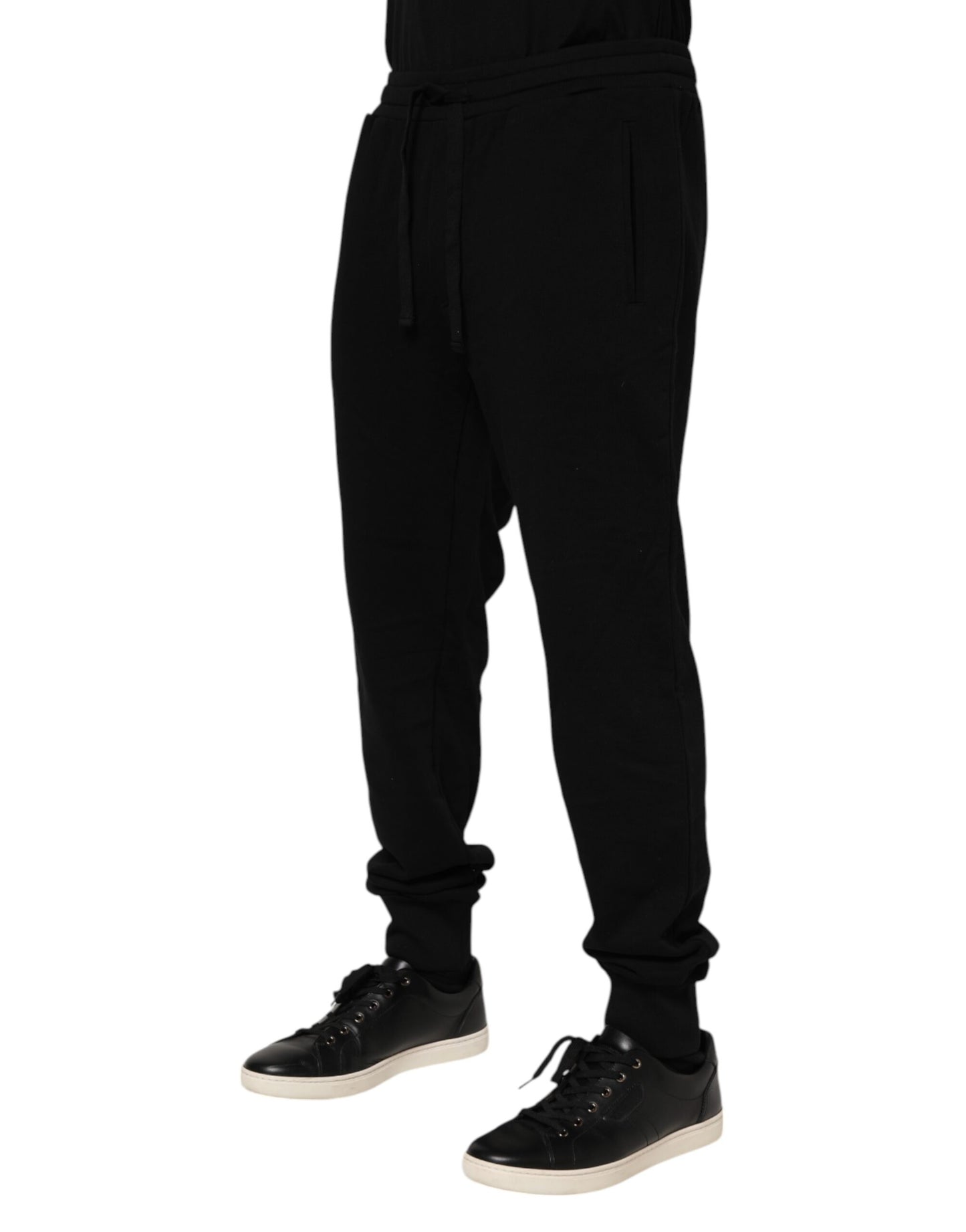Dolce & Gabbana – Jogginghose mit Krone aus schwarzer Baumwolle