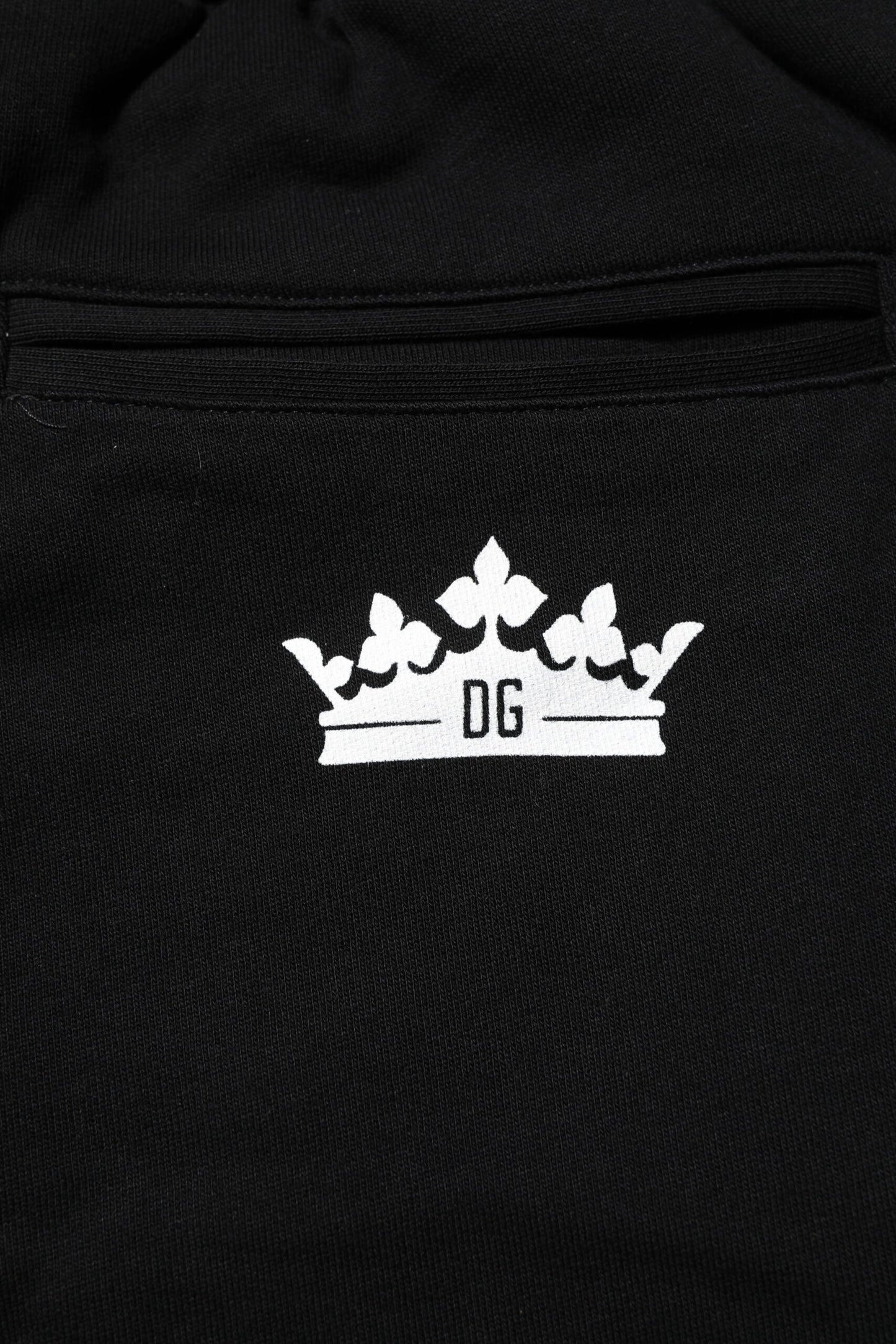 Dolce & Gabbana – Jogginghose mit Krone aus schwarzer Baumwolle