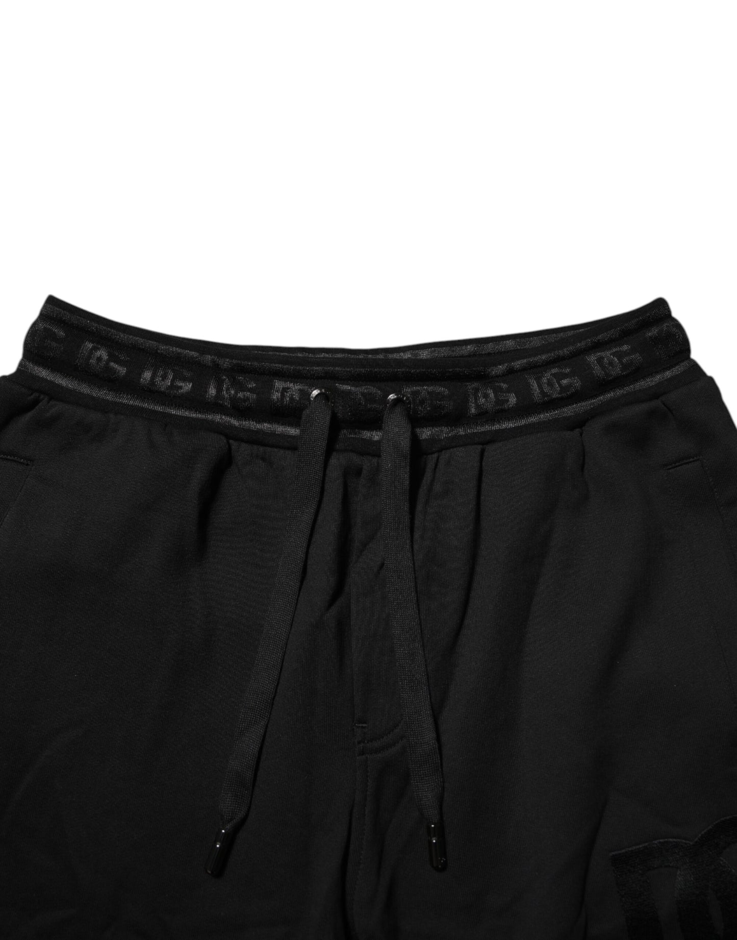 Dolce & Gabbana – Schwarze Jogginghose aus Baumwolle mit Kordelzug
