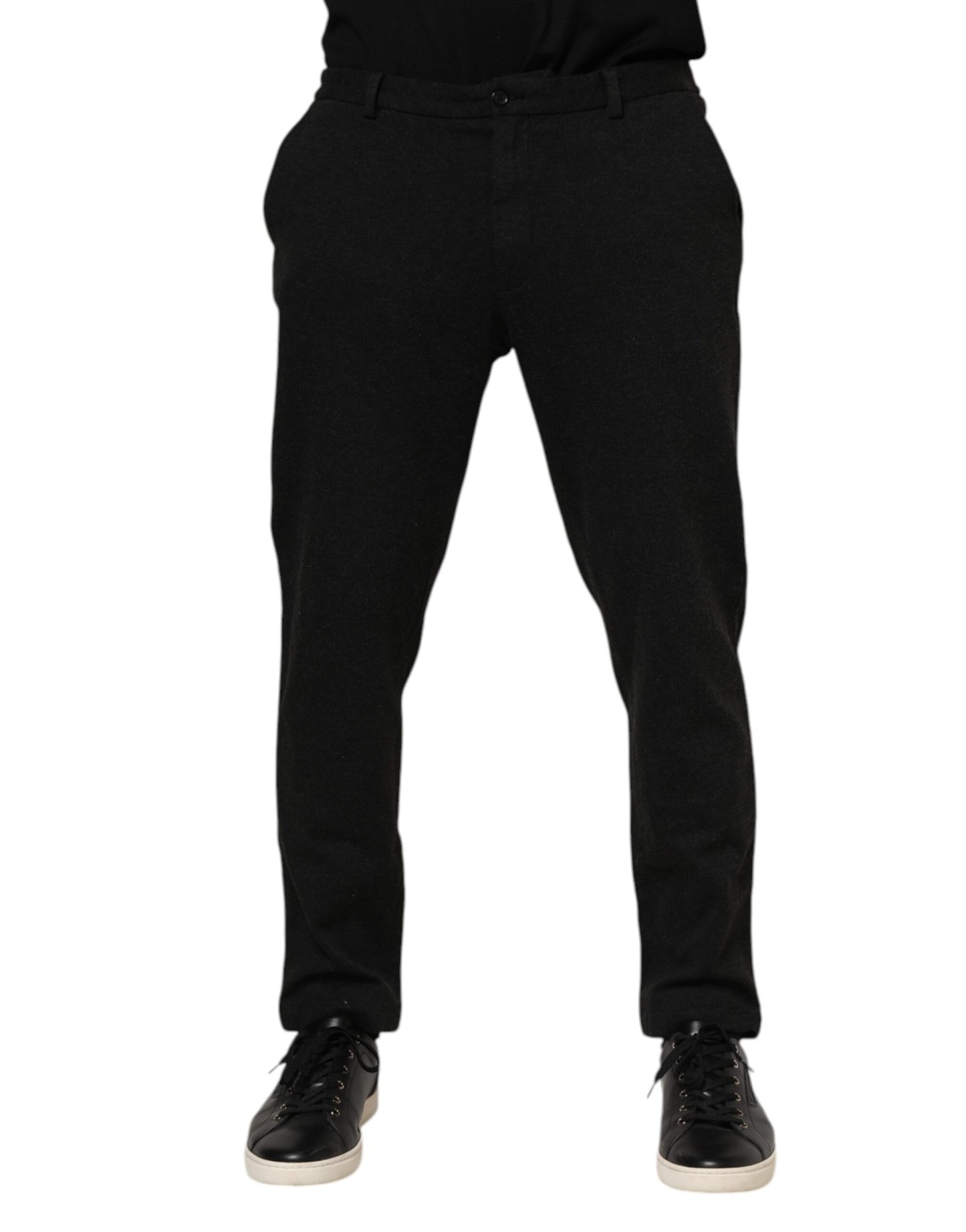 Dolce & Gabbana Dunkelgraue Viskose-Kleiderhose für Herren