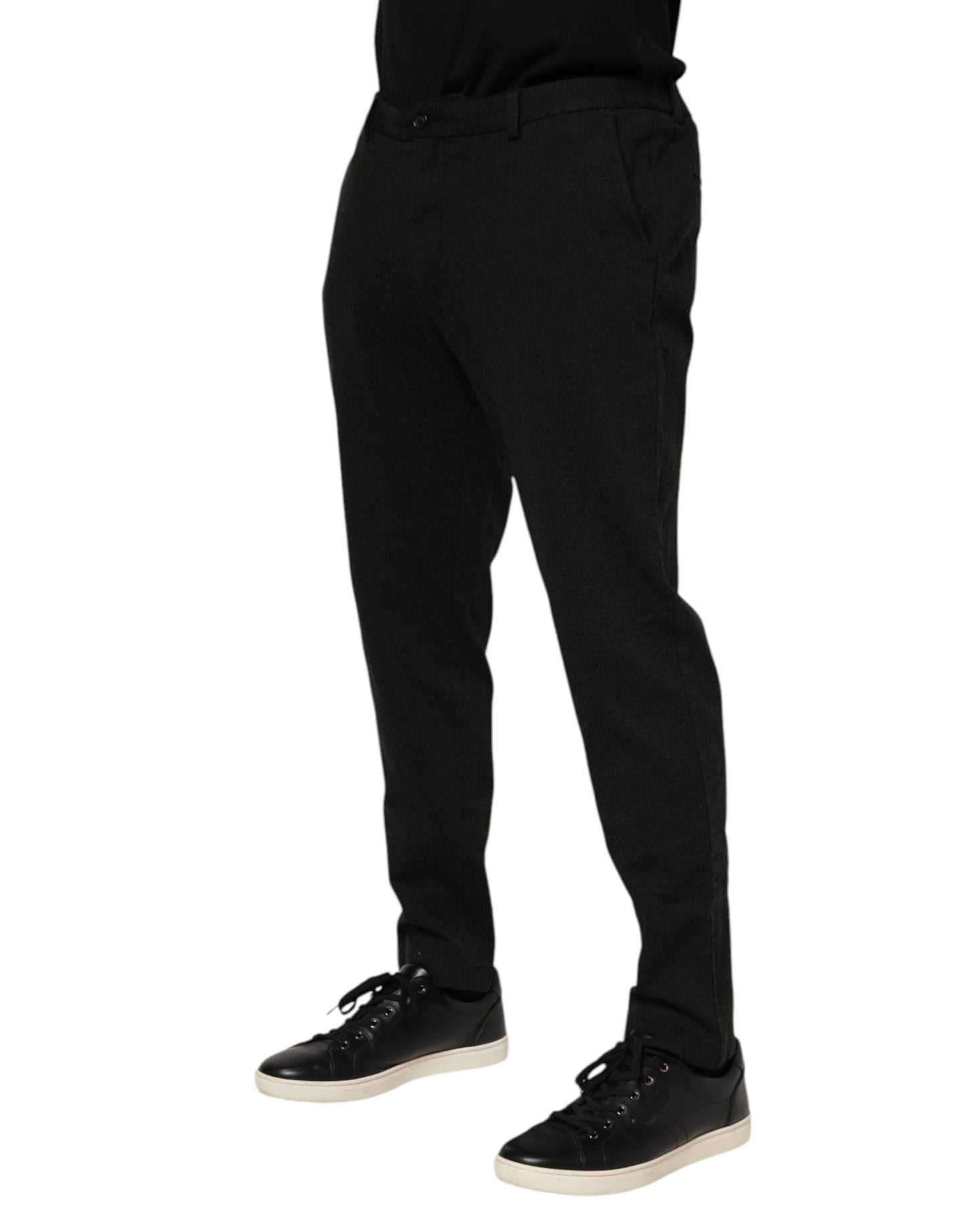 Dolce & Gabbana Dunkelgraue Viskose-Kleiderhose für Herren