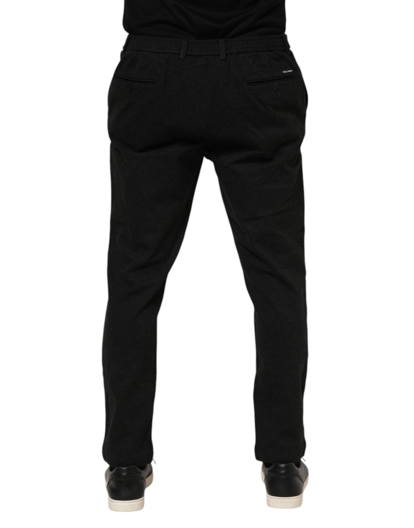 Dolce & Gabbana Dunkelgraue Viskose-Kleiderhose für Herren