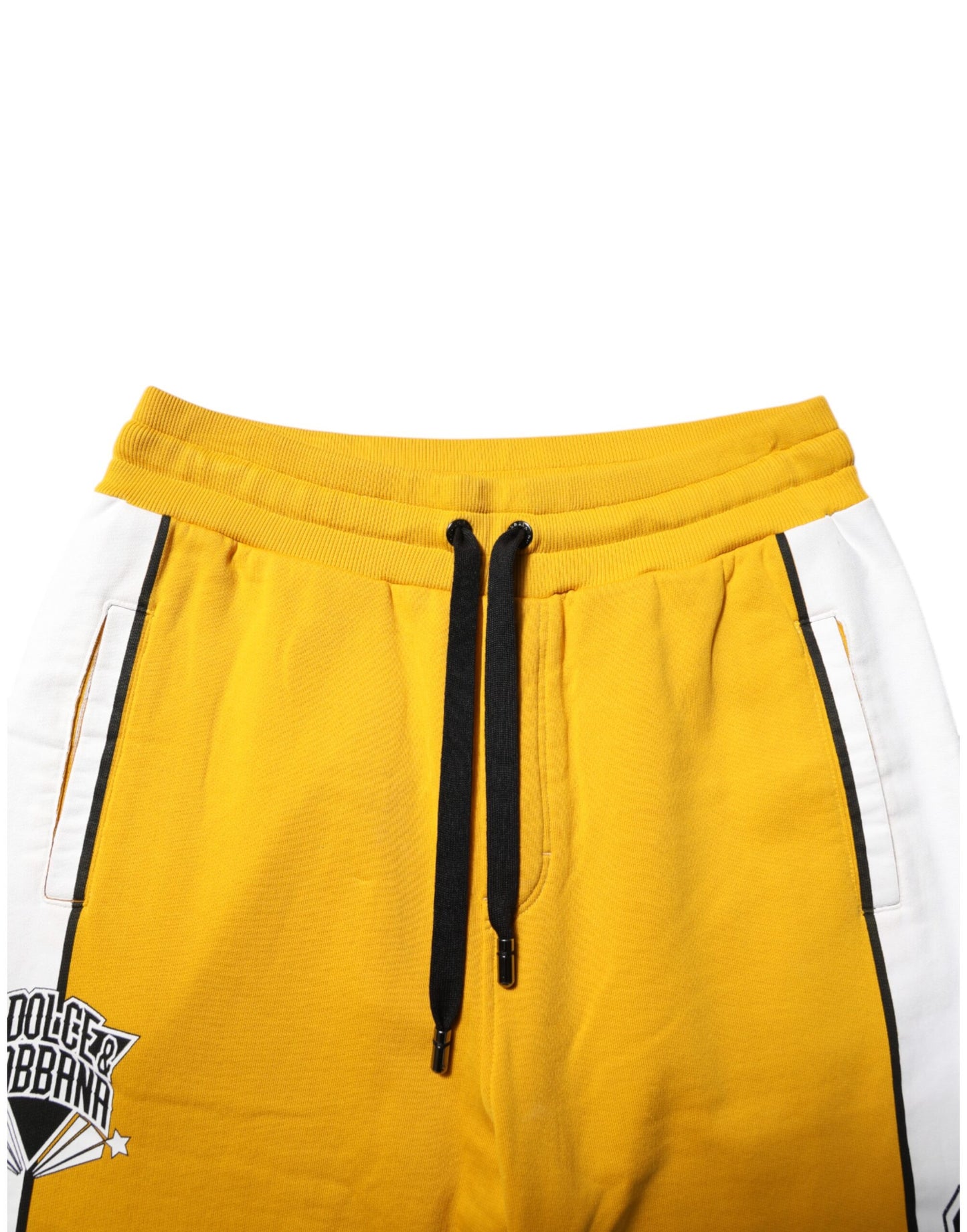 Dolce & Gabbana – Gelbe Jogginghose aus Baumwolle mit Kordelzug