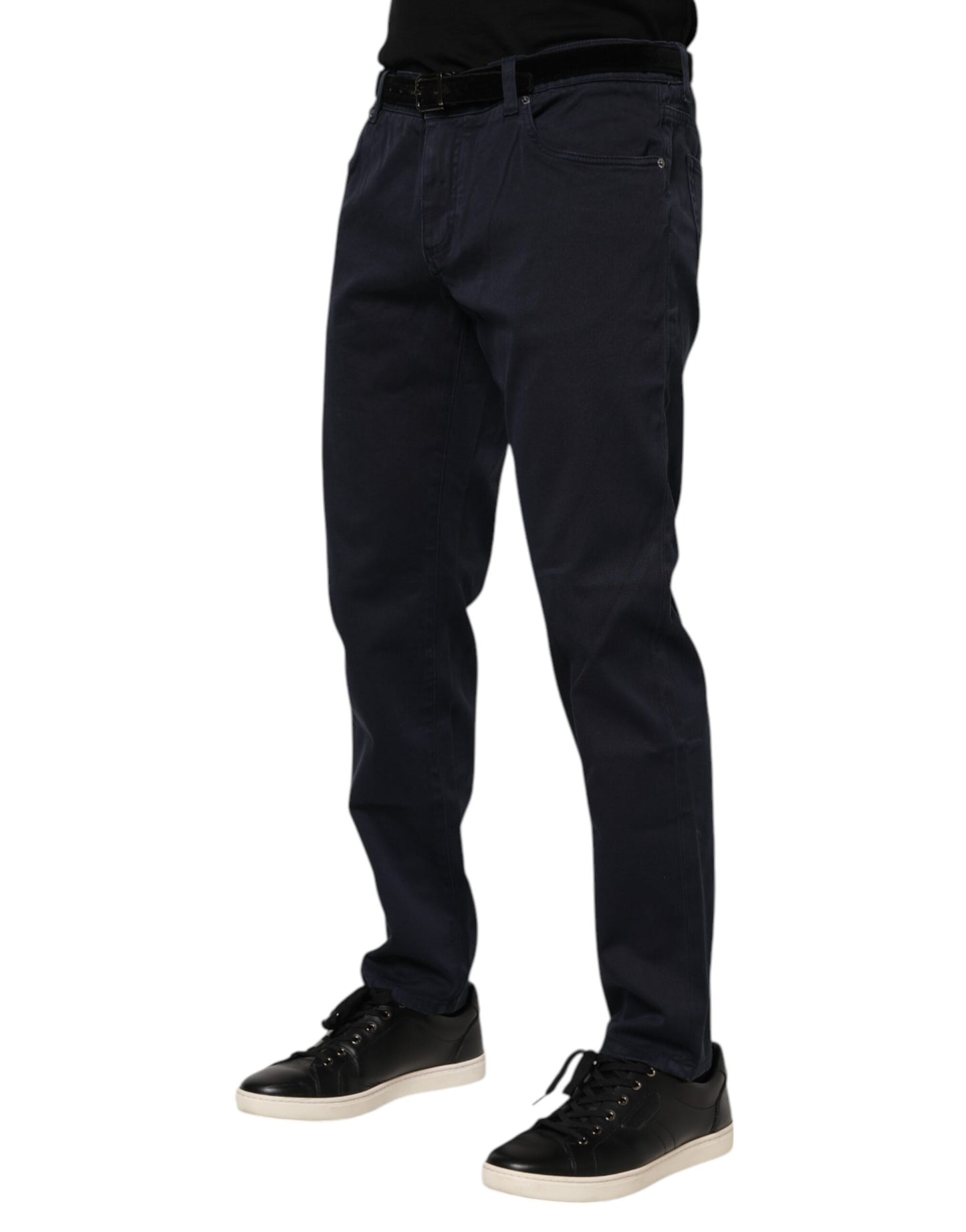 Dolce & Gabbana – Blaue, konisch zulaufende Jeans aus Baumwolle
