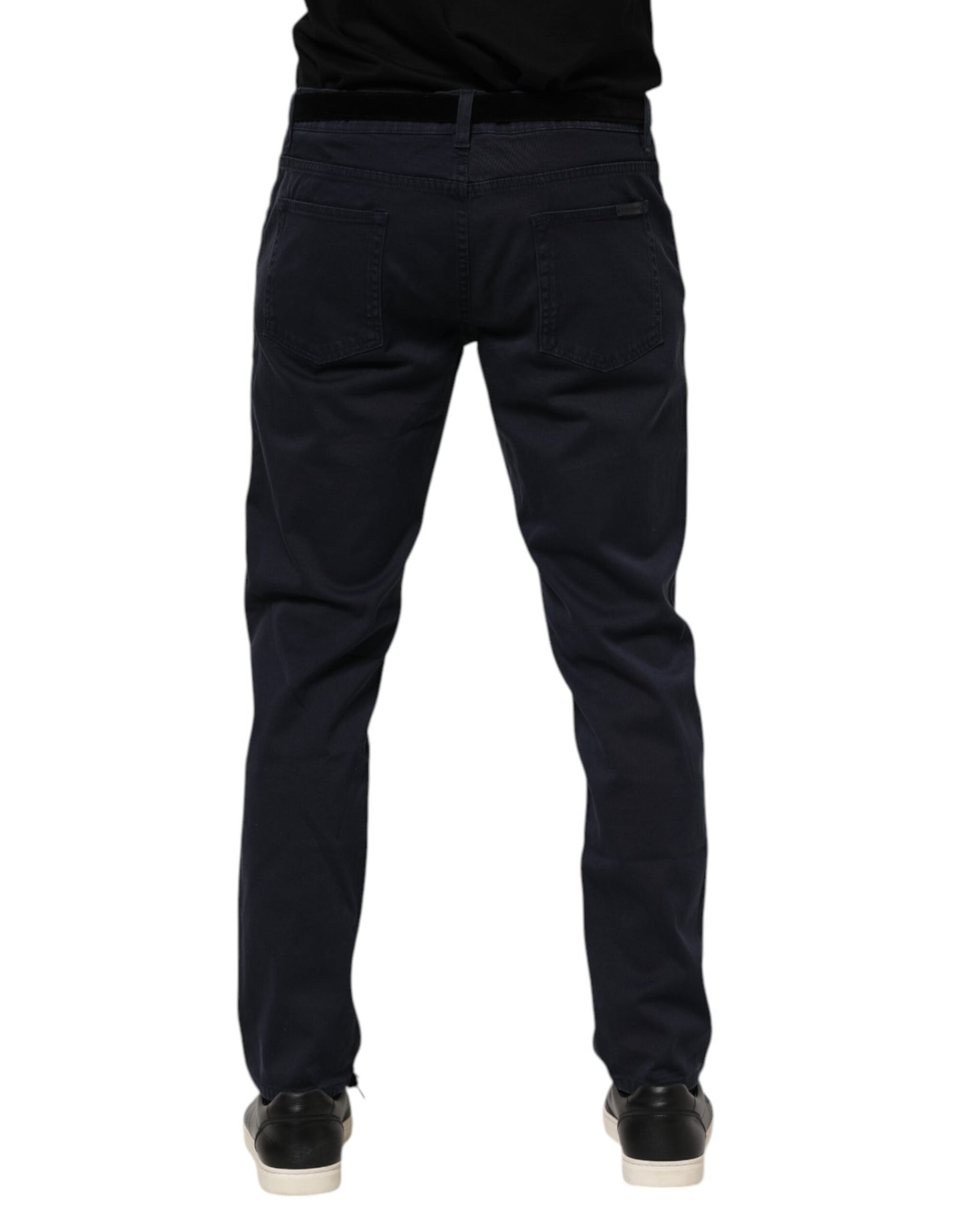 Dolce & Gabbana – Blaue, konisch zulaufende Jeans aus Baumwolle