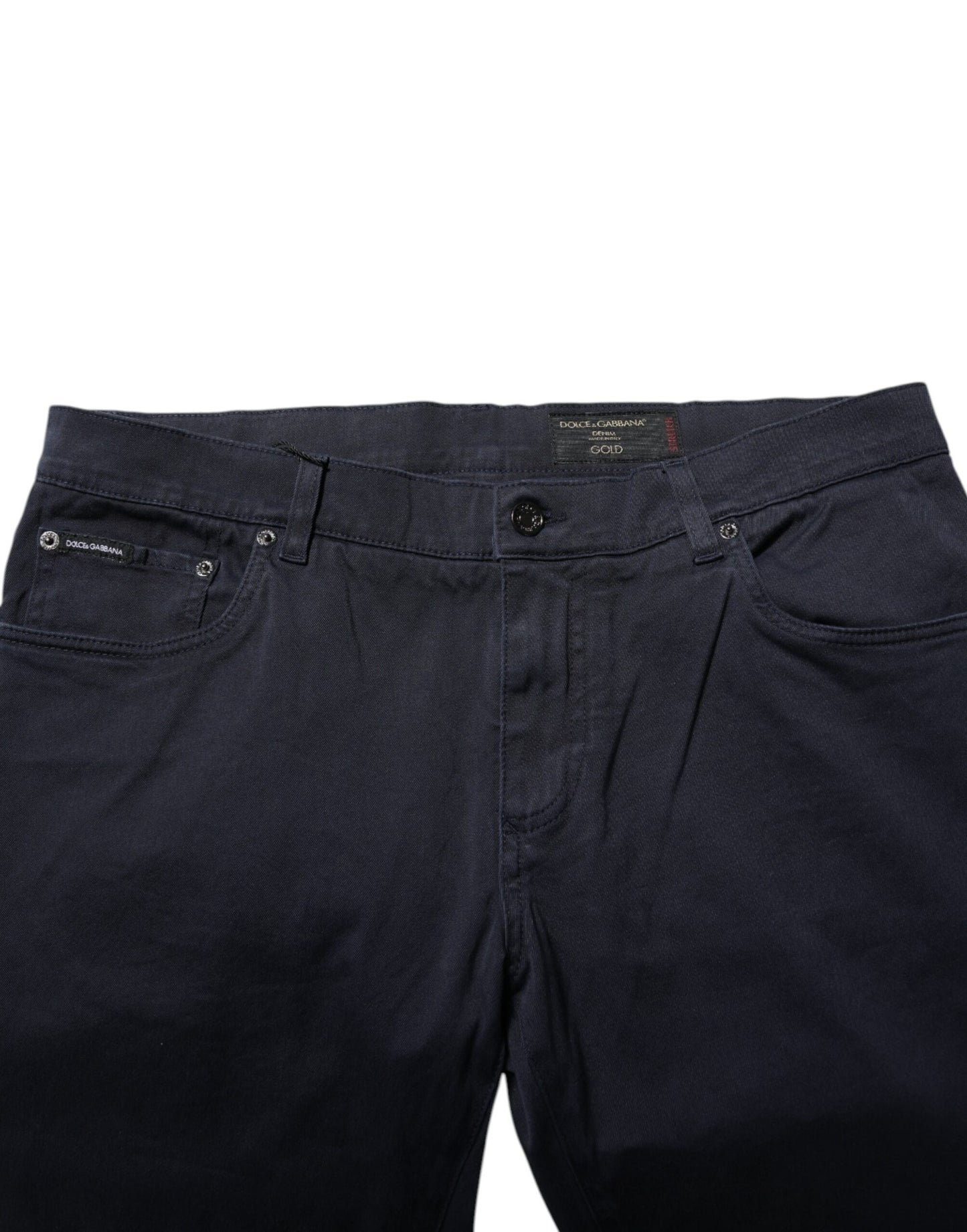 Dolce & Gabbana – Blaue, konisch zulaufende Jeans aus Baumwolle