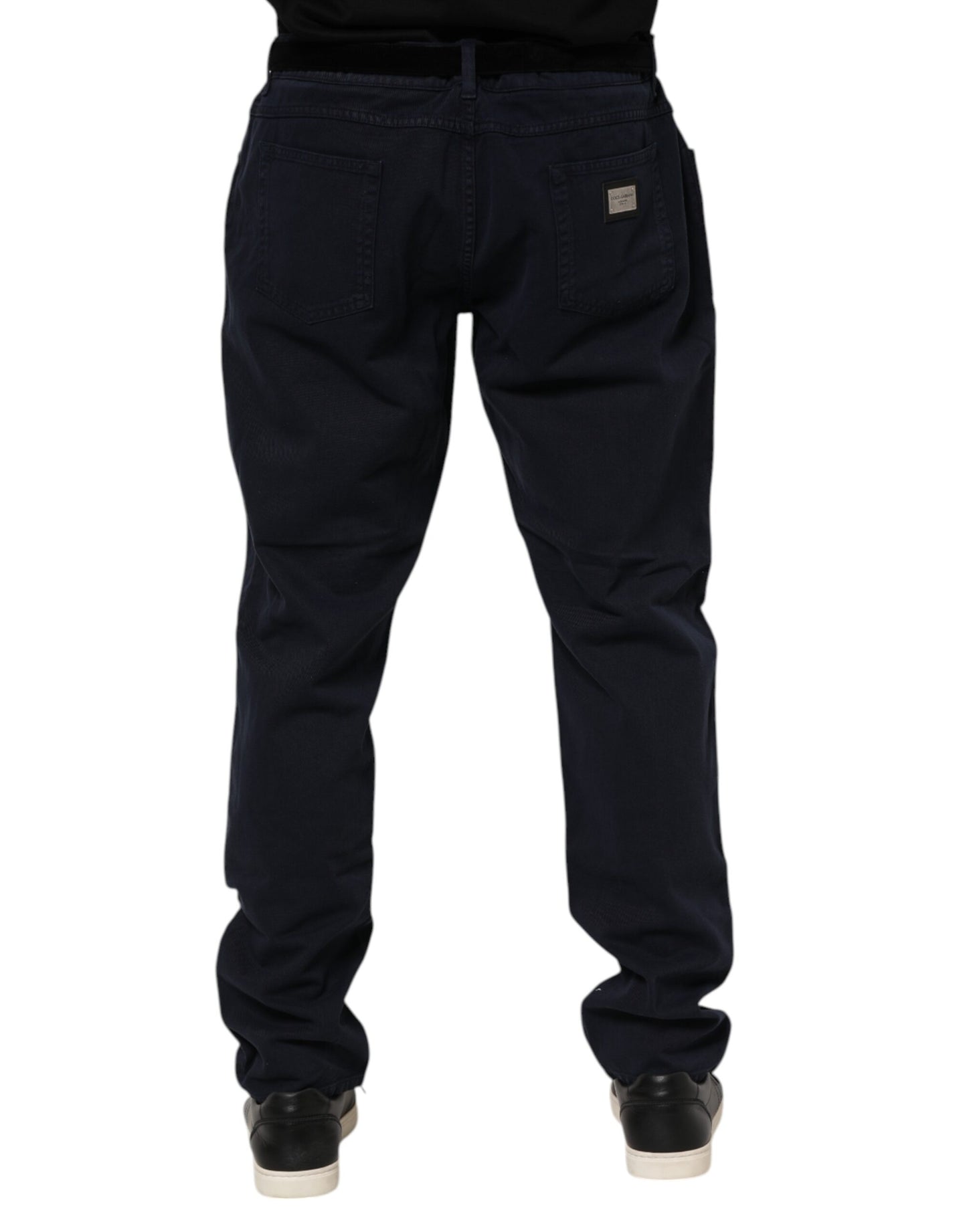 Dolce & Gabbana – Schwarze, schmal zulaufende Jeans aus Baumwolle
